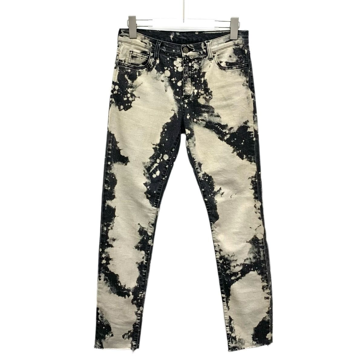 Gucci Gucci Black And White Color-block Ink Wash Denim Pants K26WX Size 26" / US 2 / IT 38 - 1 Thumbnail