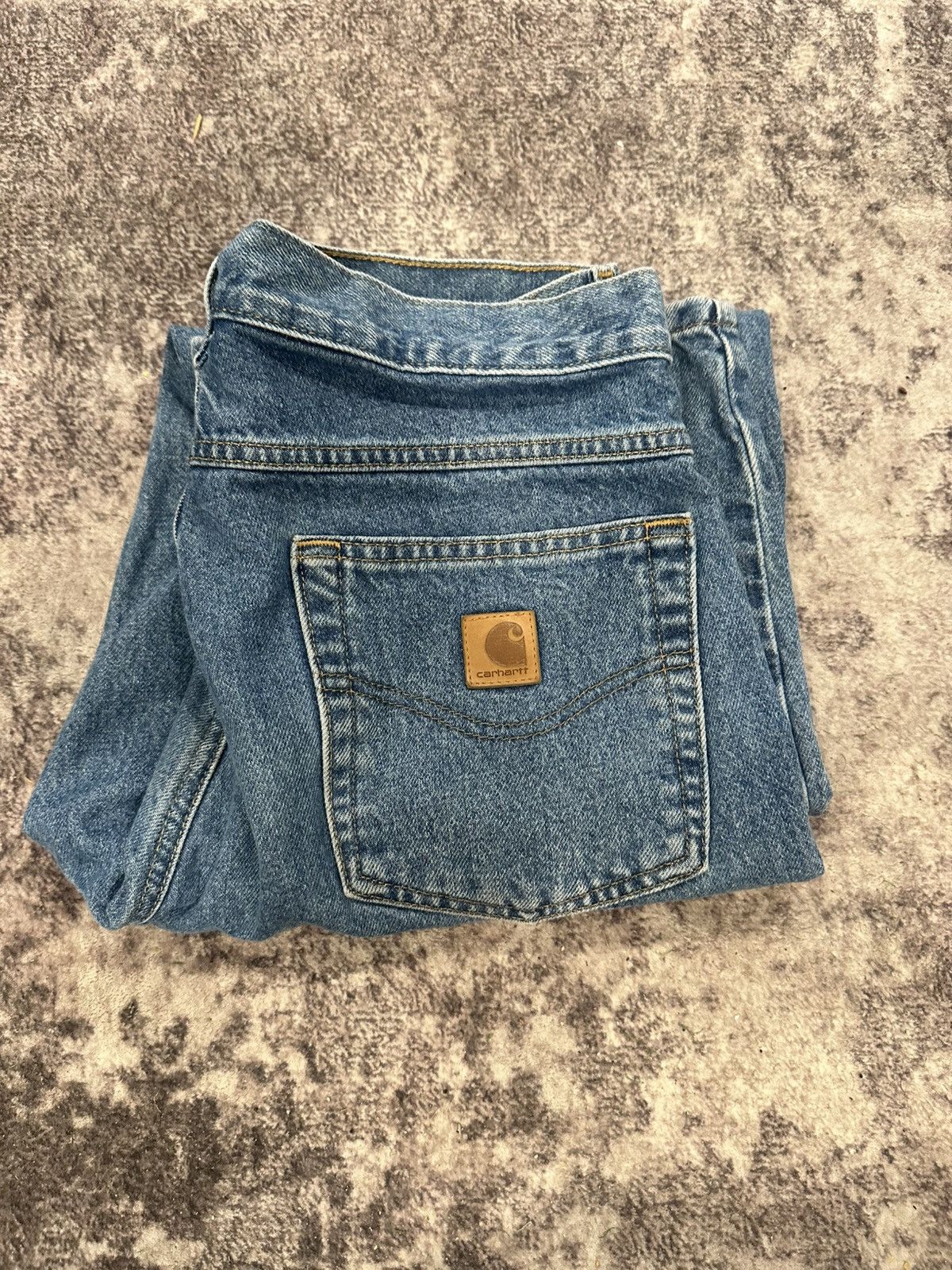 Carhartt Blue Carhartt Vintage Denim Jeans Relaxed Fit Size 31-32 Size US 31 - 2 Thumbnail