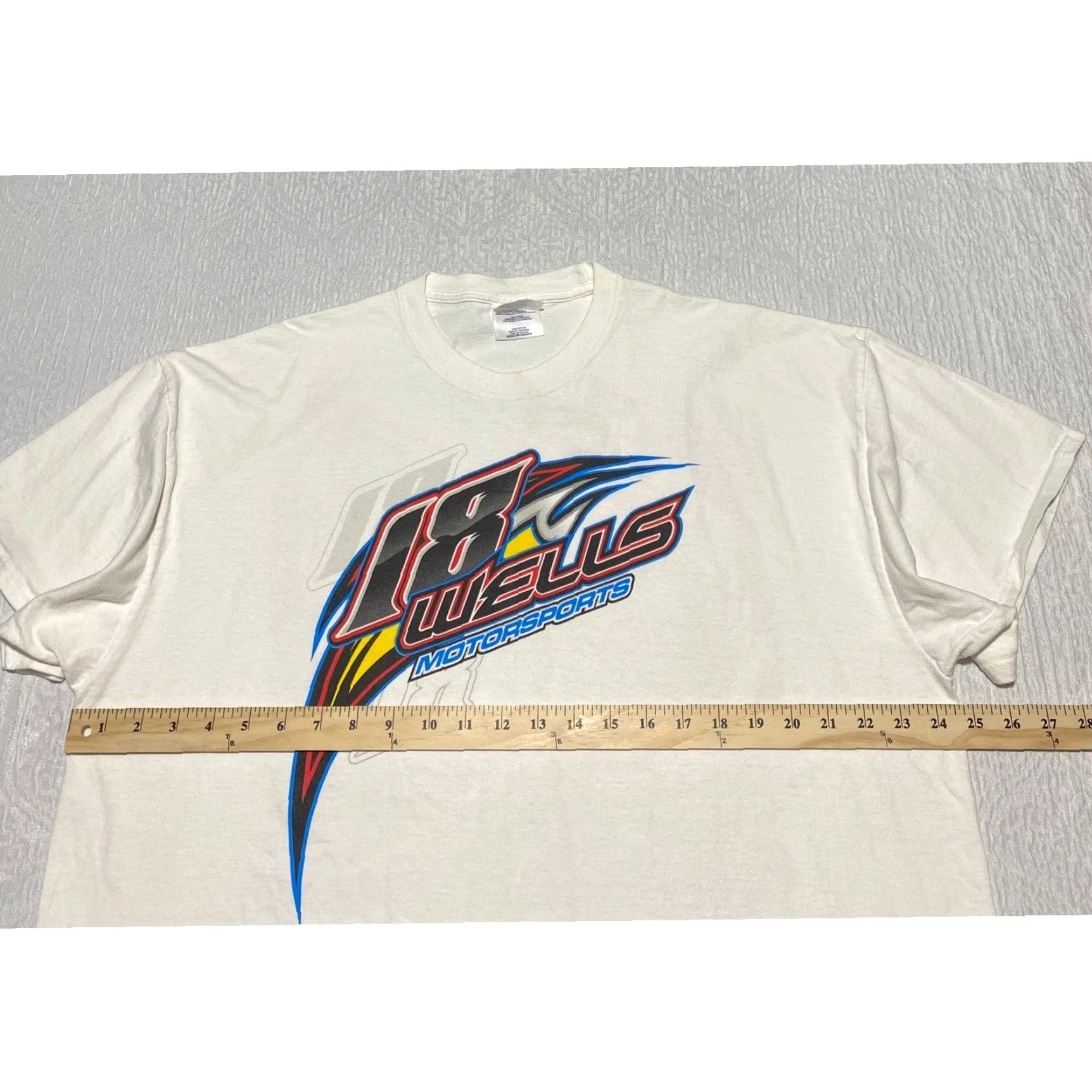 Port & Company Eric Wells Motorsports T-Shirt Hazard Kentucky Short Sleeve 2XL White Cotton Men Size US XXL / EU 58 / 5 - 7 Thumbnail