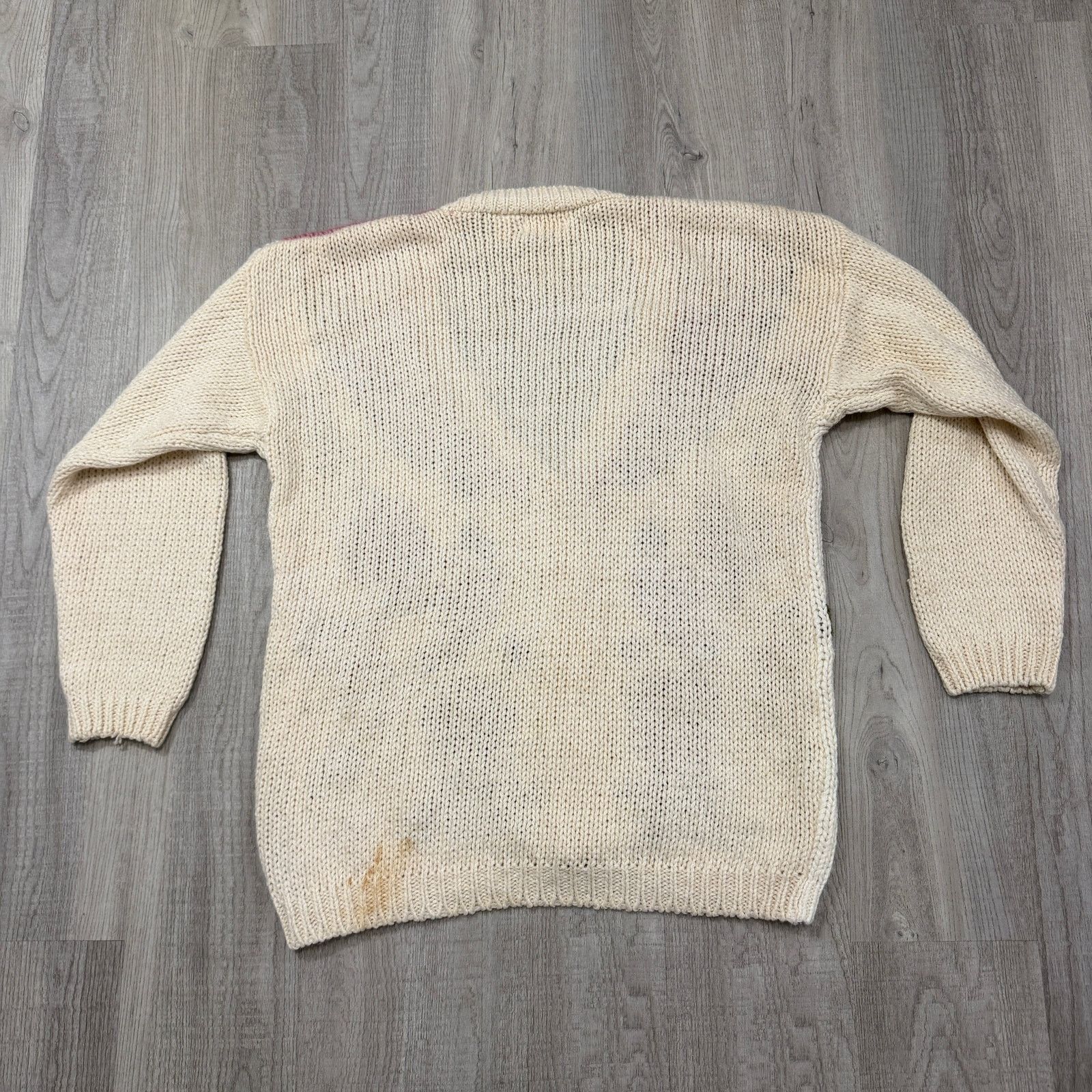 Vintage Vintage Needles & Yarn Cardigan Sweater Women's Small Cream Size S / US 4 / IT 40 - 4 Thumbnail