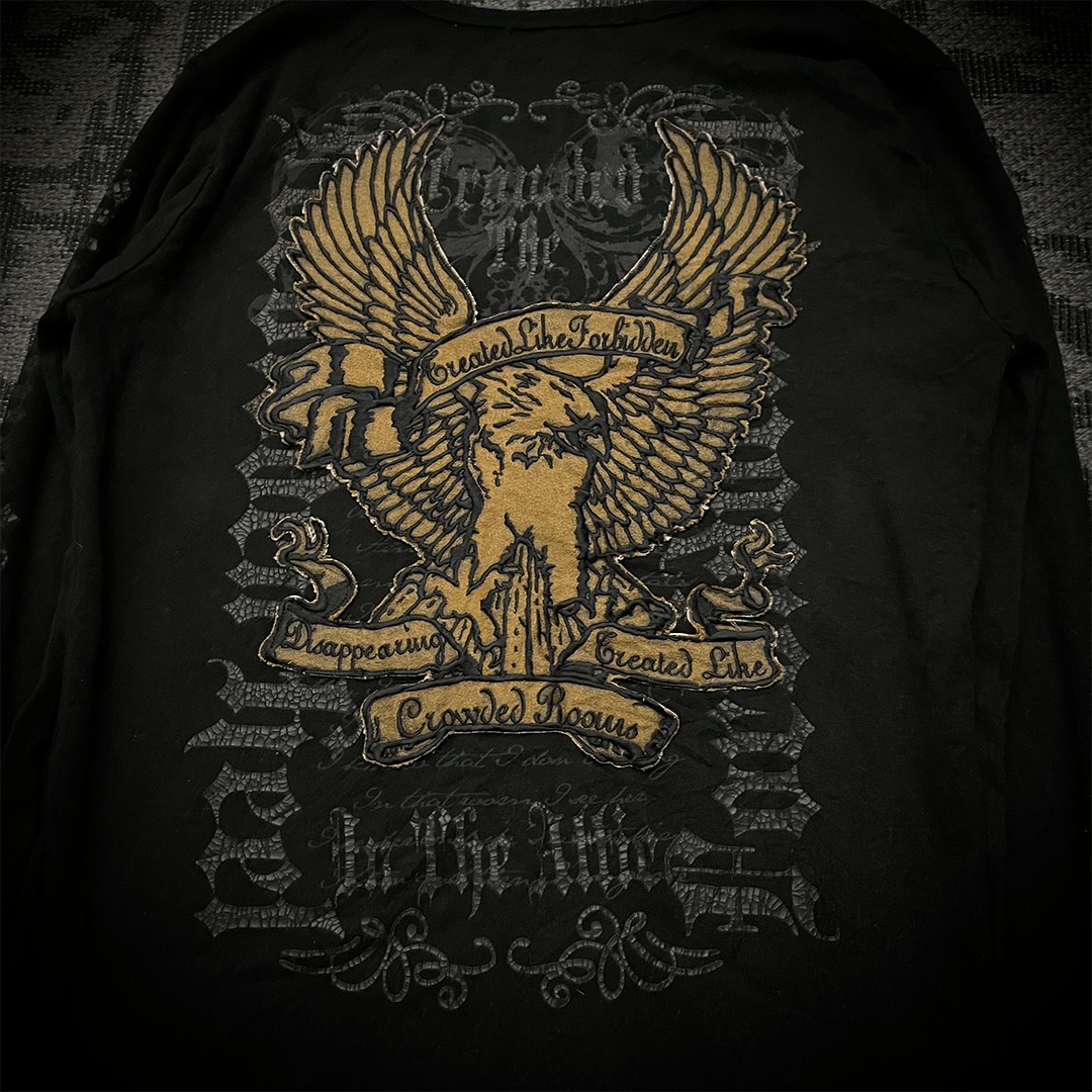 In The Attic In the attic font crack print long sleeve shirt Size US XXS / EU 40 - 4 Thumbnail