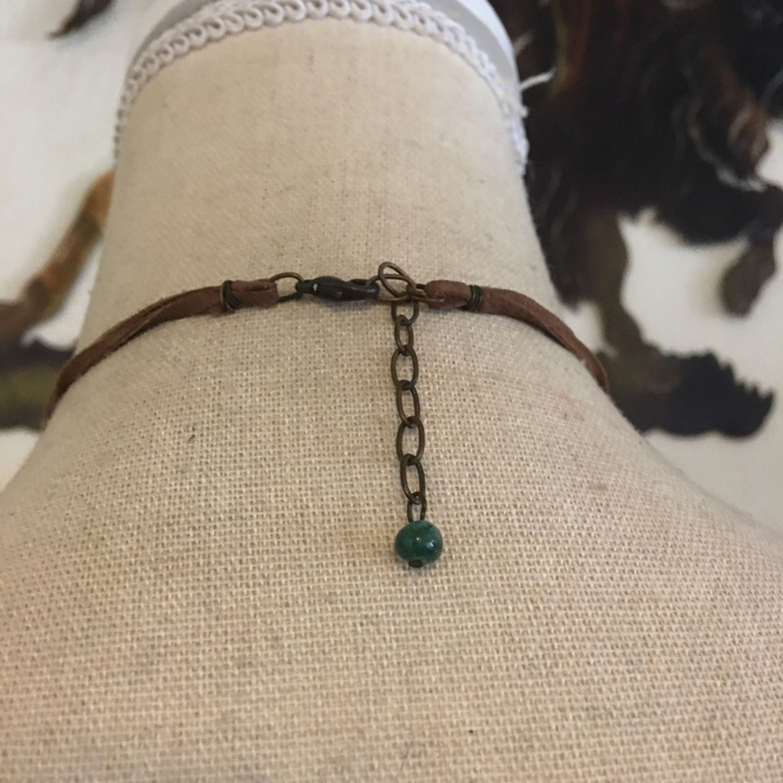 Jewelry Green agate and wood bead choker necklace Size ONE SIZE - 5 Thumbnail