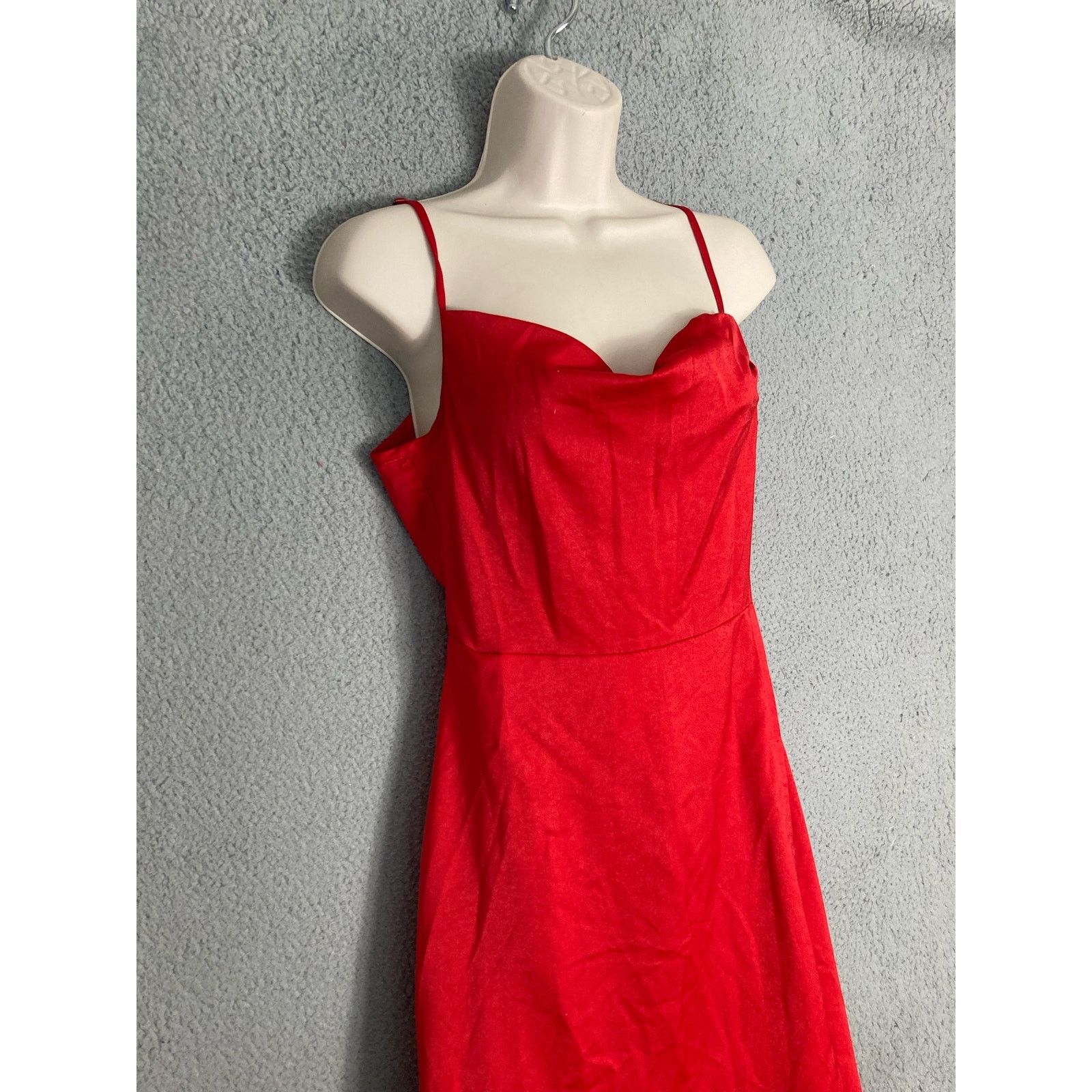 Shein SHEIN Women's Red Midi Slip Dress XS Thin Straps Flattering Size XS / US 0-2 / IT 36-38 - 5 Thumbnail