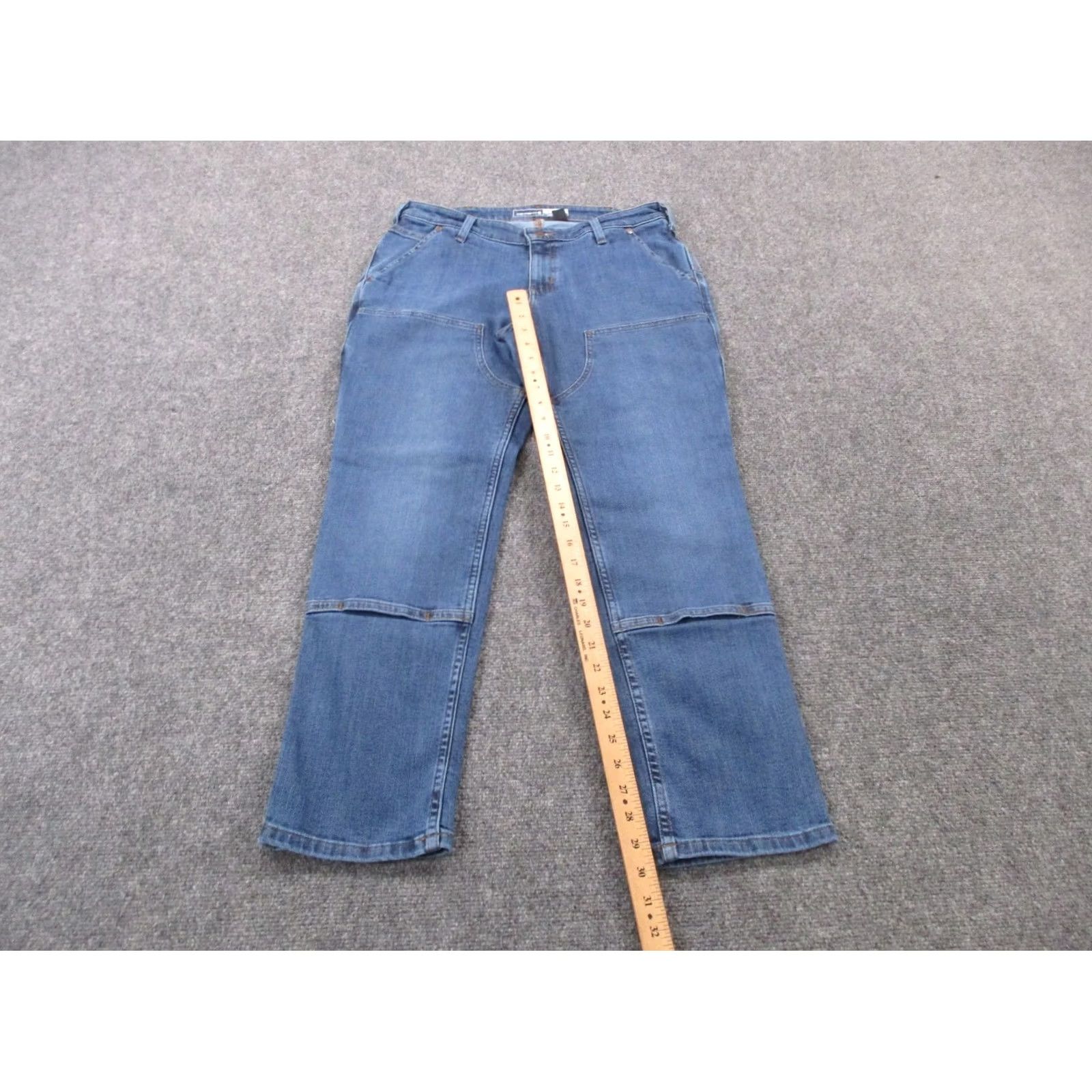 Carhartt Carhartt Jeans Women 10 Short Blue Denim Articulated Knee Workwear Size 24" / US 00 / IT 34 - 3 Thumbnail