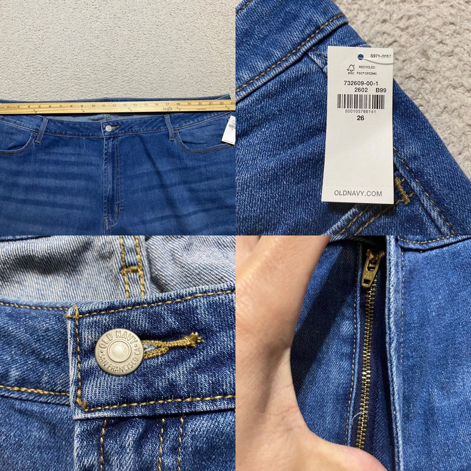 Old Navy **NWT Old Navy Blue Jeans Women's 26 Medium Wash High Rise Wide Leg** User: NWT Old Navy Blue Jeans Women's 26 Medium Wash High Rise Wide Leg Size 26" / US 2 / IT 38 - 8 Thumbnail