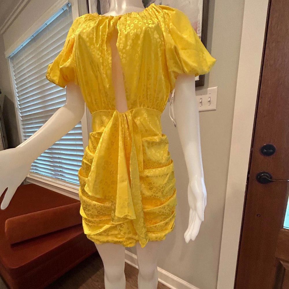 Designer For Love and Lemons Pleated & Ruffled Dress Size L / US 10 / IT 46 - 5 Thumbnail