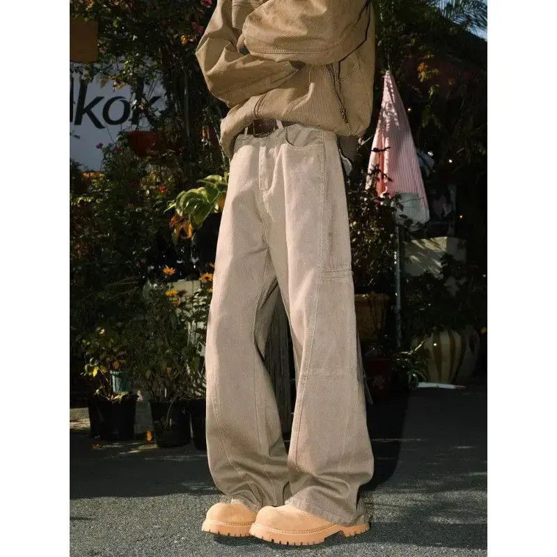 Japanese Brand Retro loose straight leg wide leg jeans Size US 32 / EU 48 - 2 Thumbnail