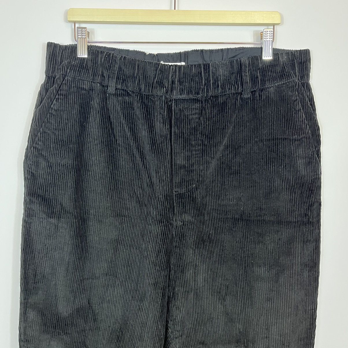 Other Toast Organic Cord Barrel Leg Trousers Black Velvet Pants Size 34" / US 12 / IT 48 - 2 Thumbnail