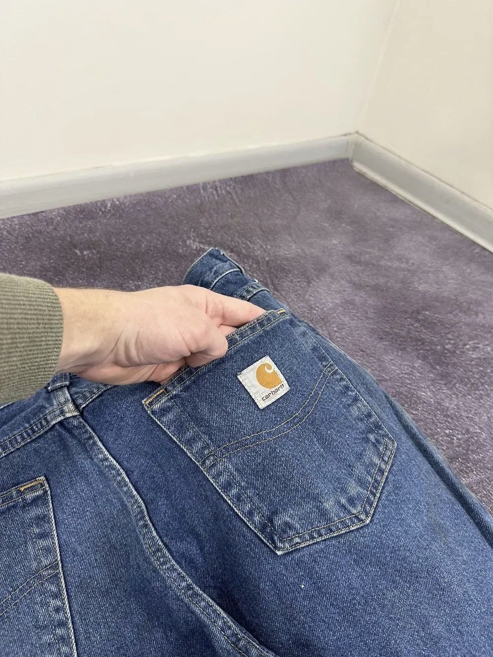 Carhartt Vintage Carhartt USA Stone Washed Faded Opium Y2K Work Jeans Size US 32 / EU 48 - 8 Thumbnail
