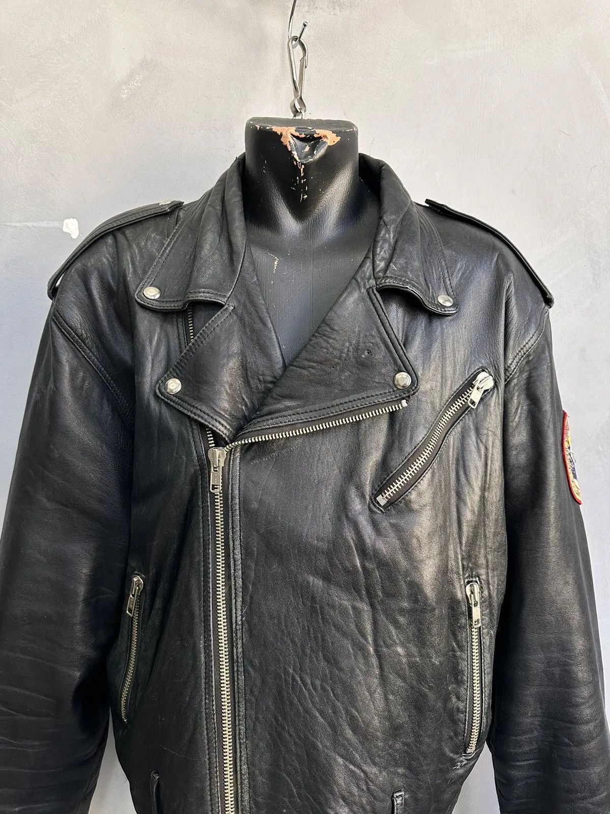Schott Vintage Cropped Aviator Leather Jacket Harley Davidson Japan Size US M / EU 48-50 / 2 - 3 Thumbnail