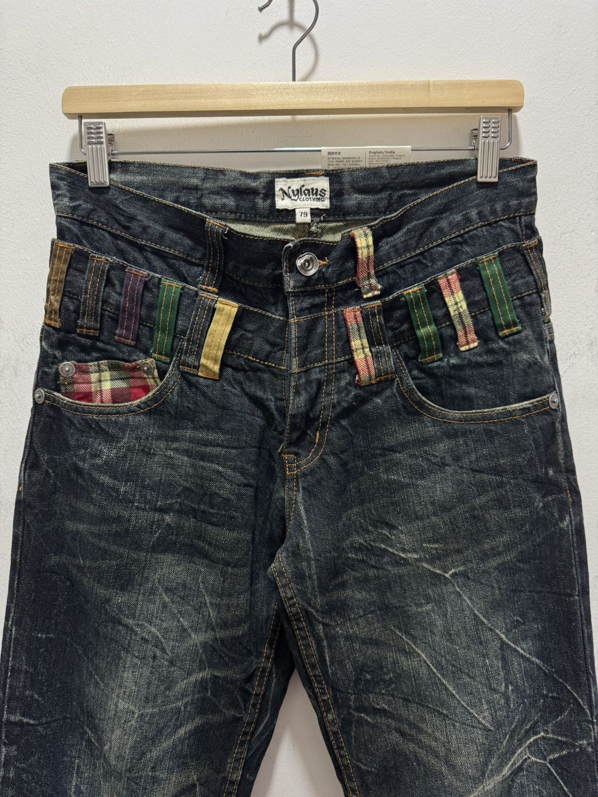 Japanese Brand JAPANESE DESIGN NYLAUS DOUBLE WAIST SEDITIONARIES STYLE JEAN Size US 30 / EU 46 - 5 Thumbnail
