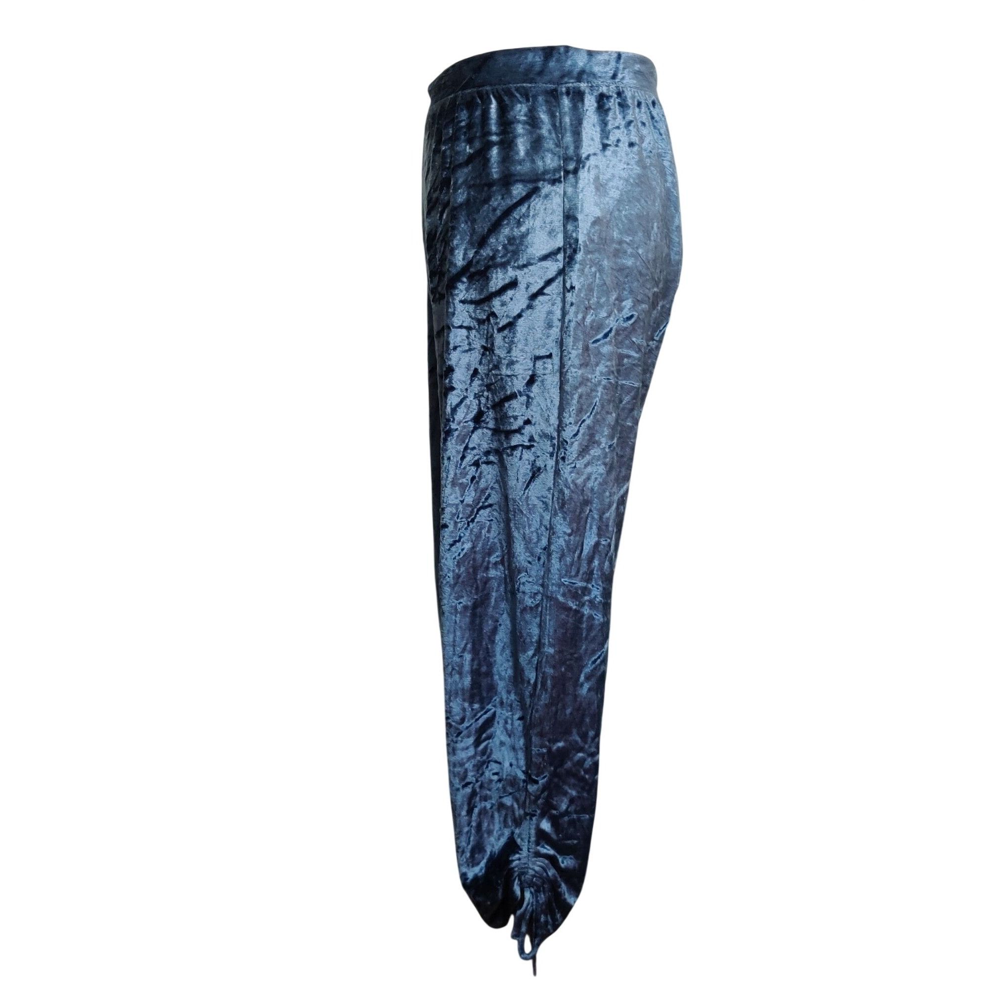 Gap Love By Gap M Womens Blue Velour Pants Stretch Pull On Comfo Size 29" - 9 Thumbnail