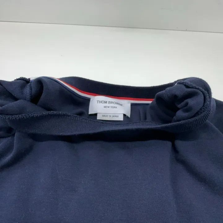Thom Browne Thom Browne Navy Ribbed Detail Crewneck T-Shirt -2507 Size US XL / EU 56 / 4 - 2 Thumbnail