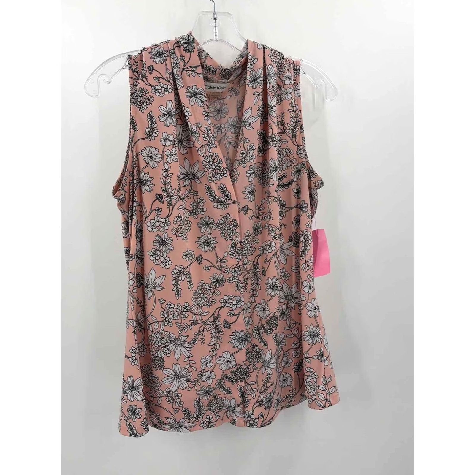 Calvin Klein Calvin Klein Pink Medium Floral Tank Top Size M / US 6-8 / IT 42-44 - 2 Thumbnail