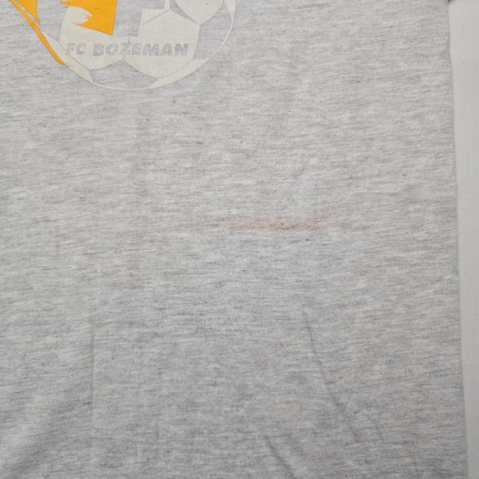 Vintage Vintage Soccer Shirt Jerzees FC Bozeman Gray Large Tee Size US L / EU 52-54 / 3 - 3 Thumbnail