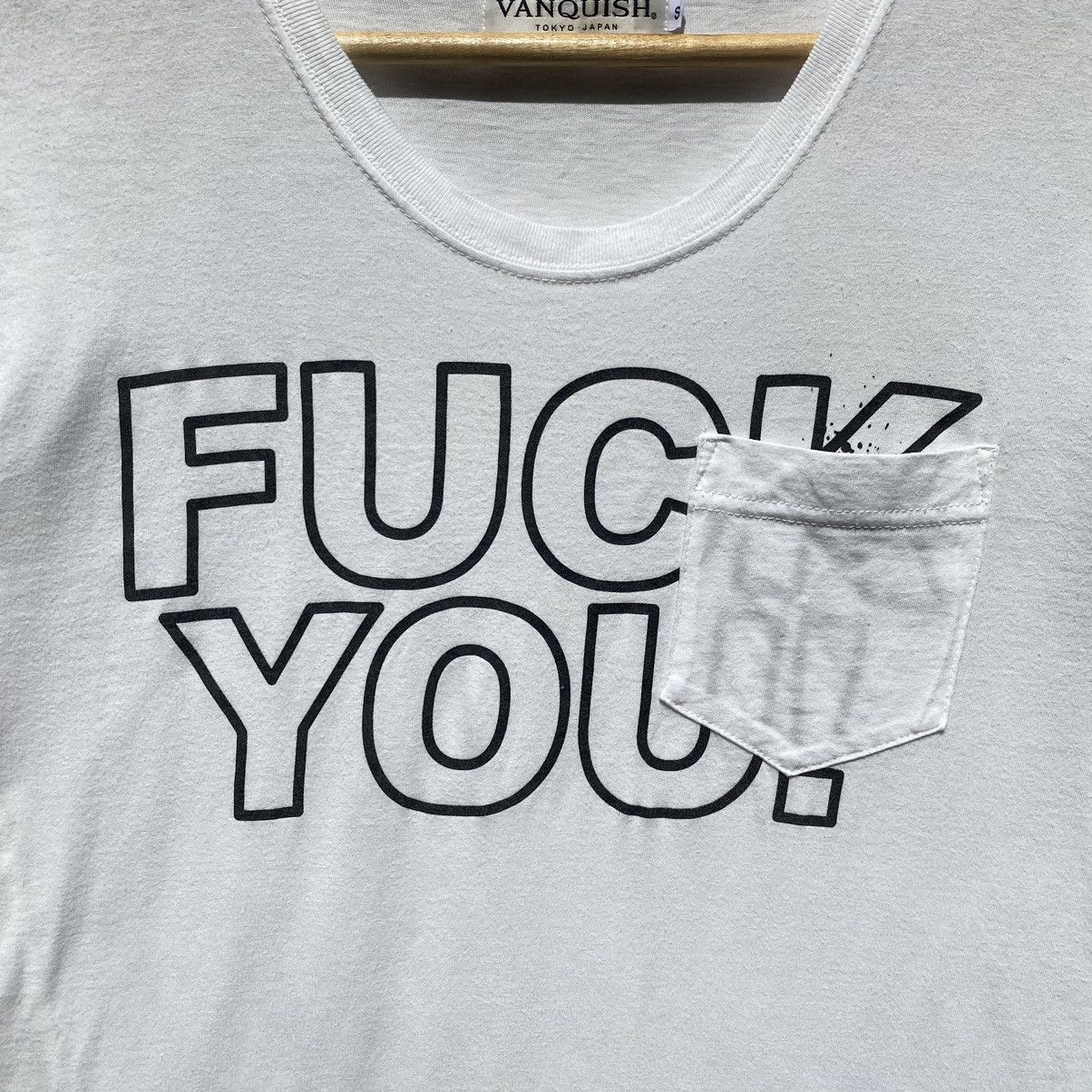 Japanese Brand × Vanquish Vanquish Tokyo Japan Pocket Shirt Spellout FUCK YOU Vanquish Size US S / EU 44-46 / 1 - 8 Thumbnail
