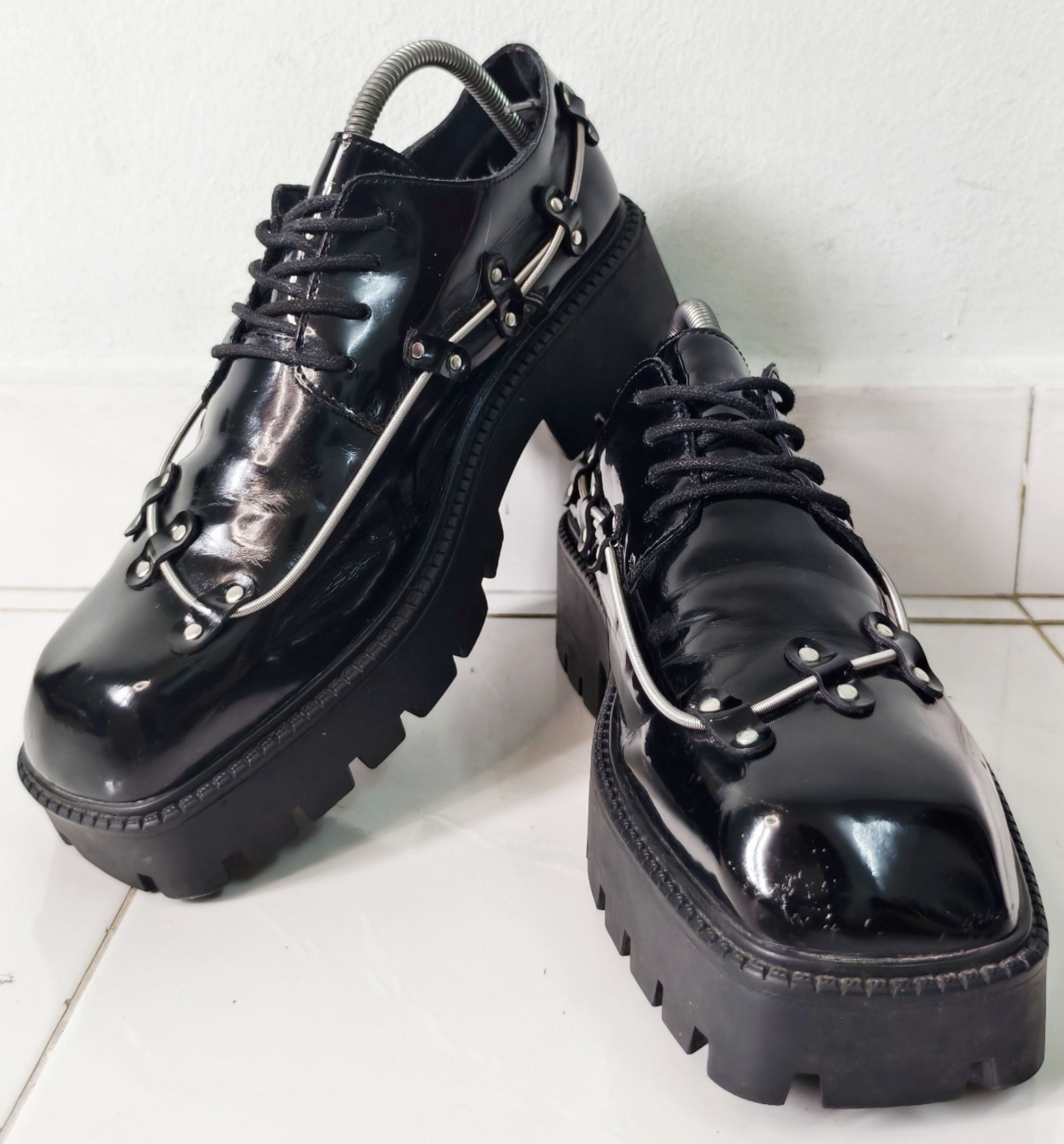 Japanese Brand British style niche square toe spring black oxford shoes Size US 6 / EU 39 - 11 Thumbnail