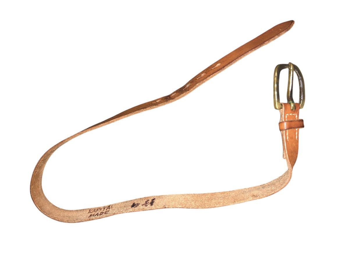 Kapital × Kapital Kountry Kapital Leather Belt Solid Brass Buckle Belt Size ONE SIZE - 17 Thumbnail