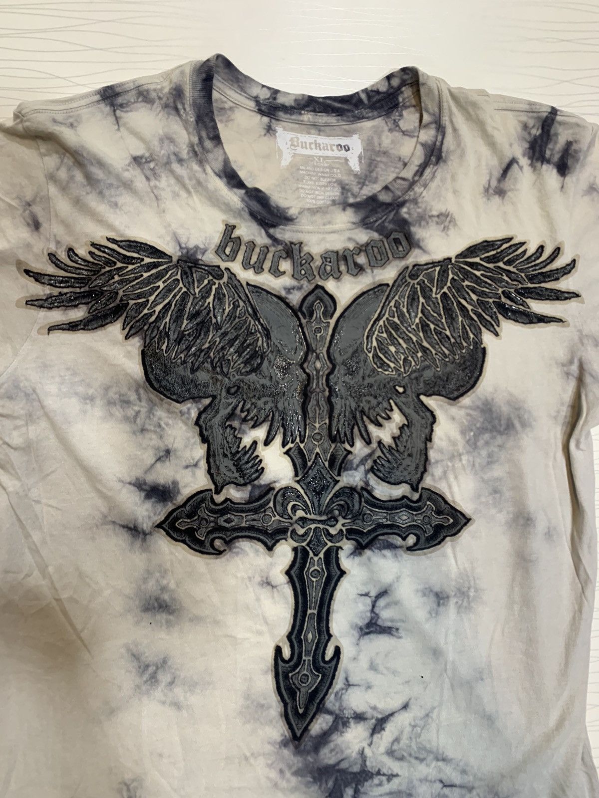 Japanese Brand Buckaroo Gothic Tie Dye Graphic Tee 💀 Size US L / EU 52-54 / 3 - 2 Thumbnail