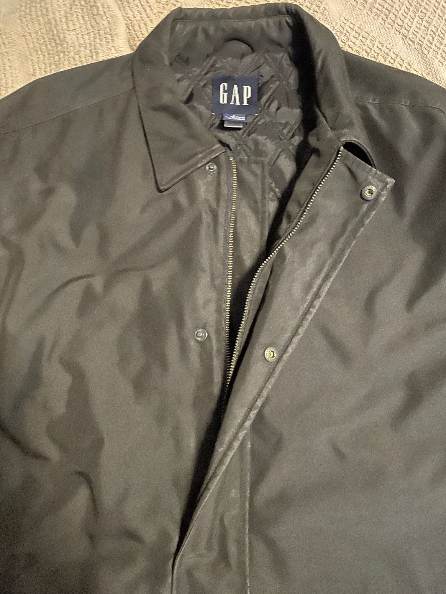 Gap Vintage Gap Large Black Mens Trechcoat from the 90's Size US L / EU 52-54 / 3 - 3 Thumbnail