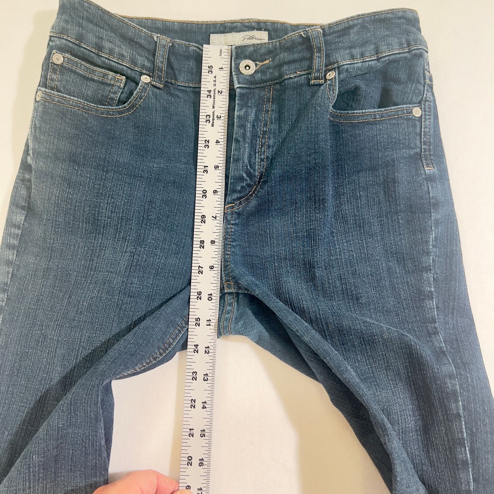 Chicos Chico's Platinum Jeans Woman's Denim Embroidered Pockets Size 30" / US 8 / IT 44 - 6 Thumbnail
