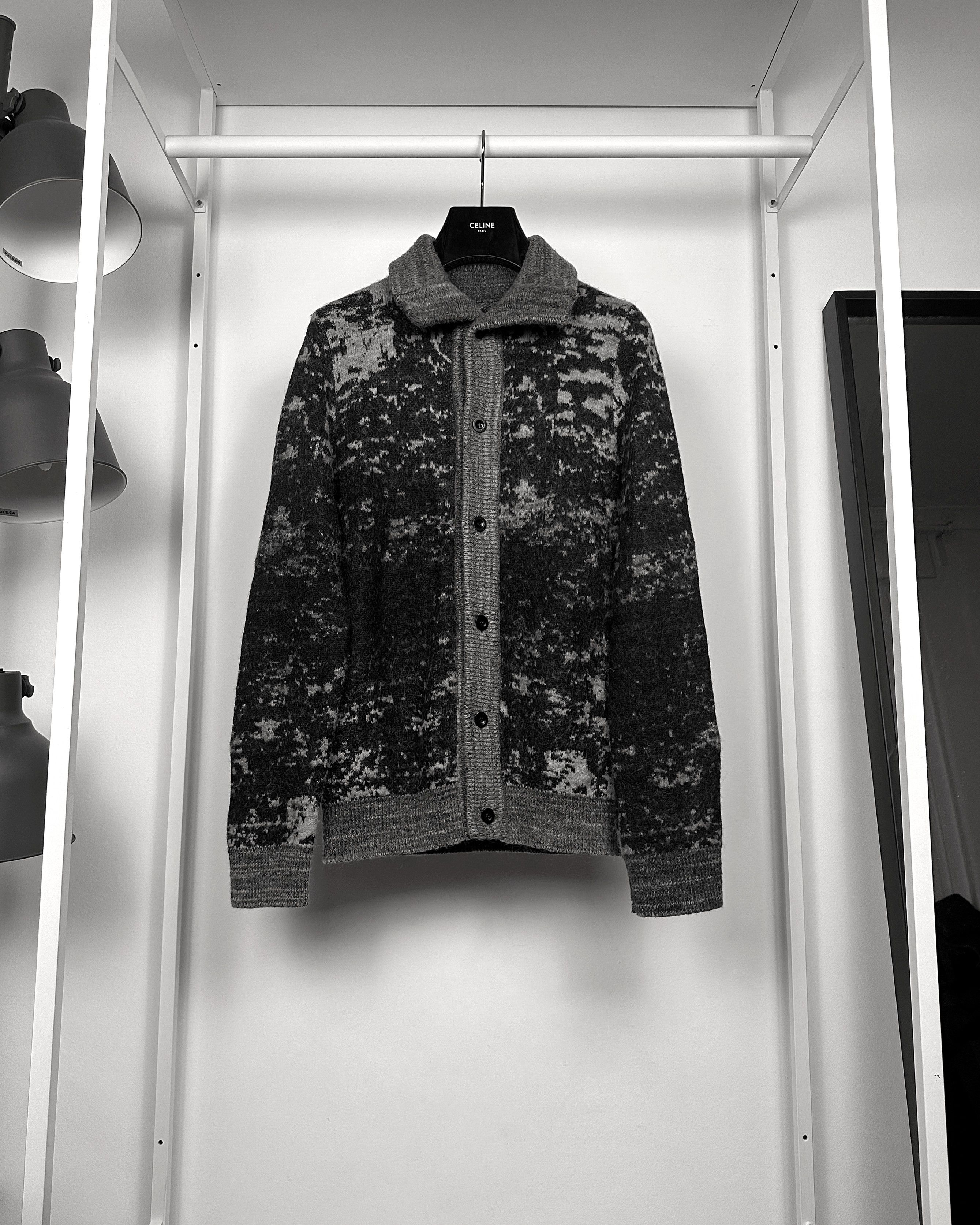 Maison Margiela Maison Margiela Snow Camo Mottled Turtleneck Cardigan Size US M / EU 48-50 / 2 - 1 Thumbnail