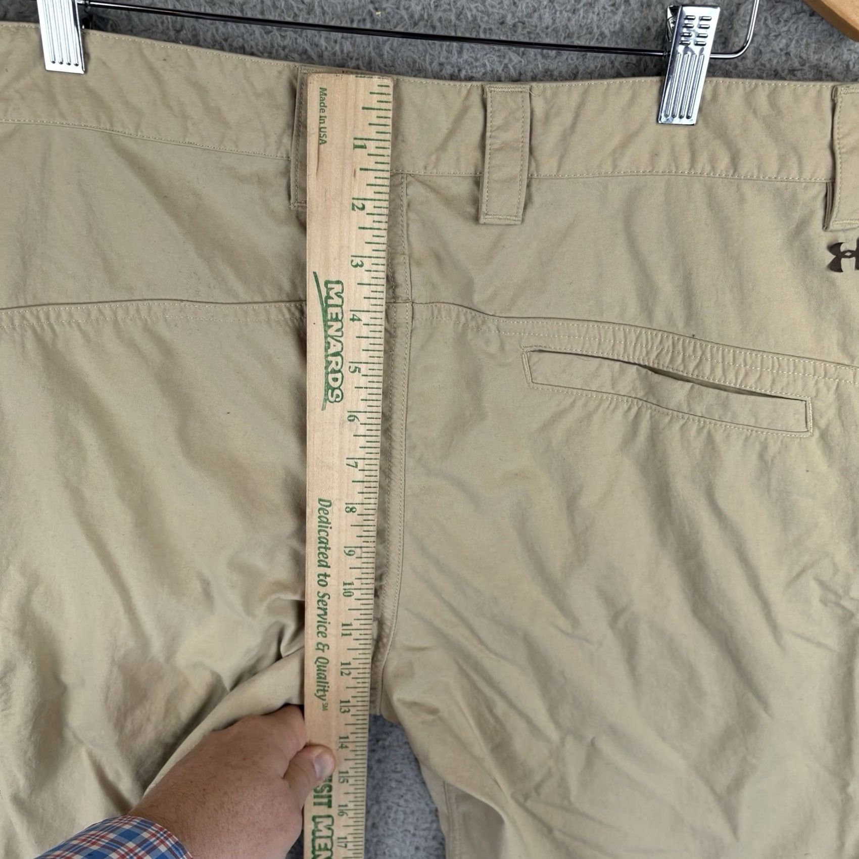 Under Armour Under Armour Shorts Mens 32 Beige Olive HeatGear Nylon Outdoor Cargo Relaxed Regular Zip Green 32 in Outdoor Mens Size US 32 / EU 48 - 5 Thumbnail