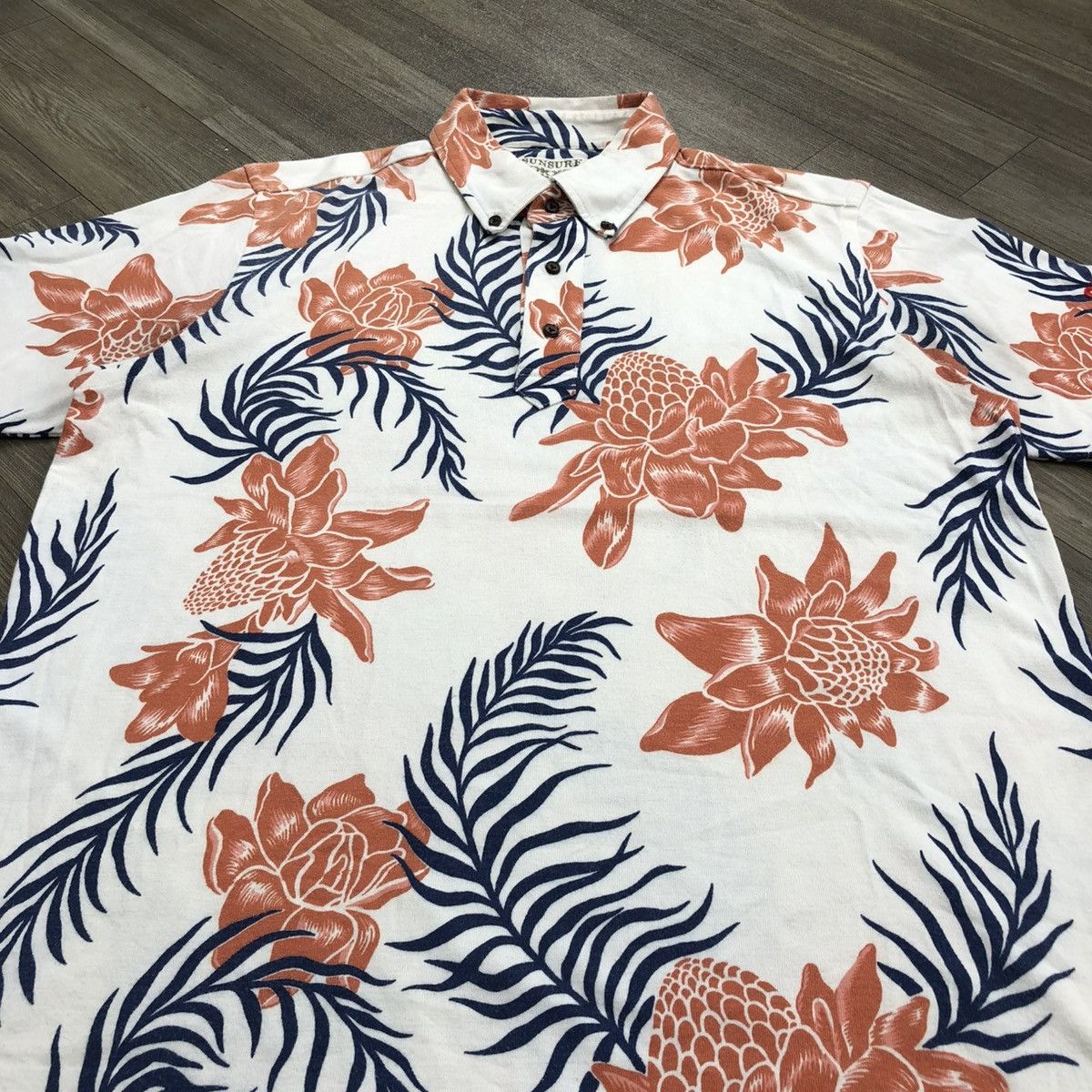 Sun Surf × Toyo Enterprises Vintage Sun Surf Hawaiian Flowers Polo Shirt Size US L / EU 52-54 / 3 - 2 Thumbnail
