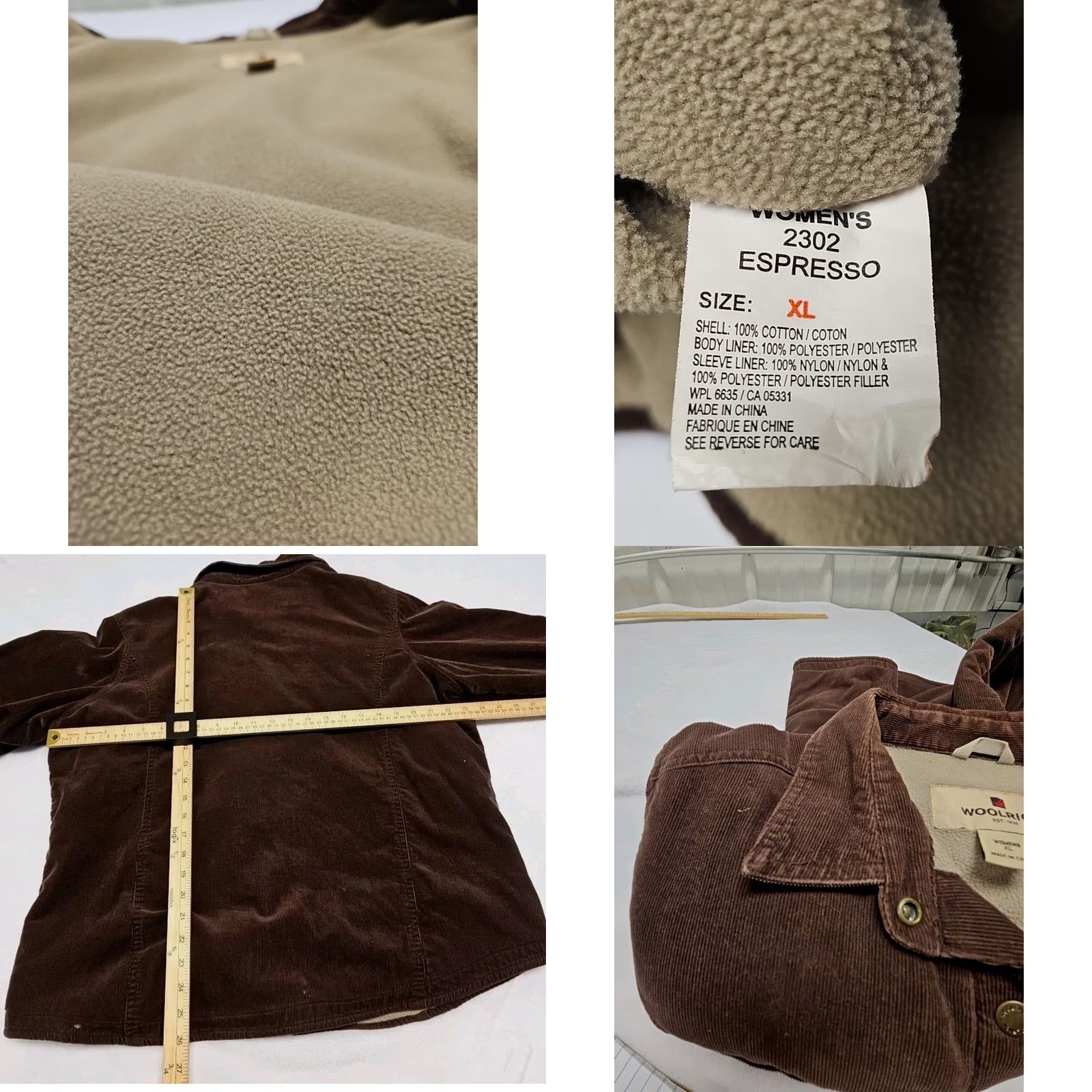 Vintage VINTAGE? No — Woolrich Women's XL Barn Jacket Brown Espresso Sherpa Lined Canvas Coat Coat? Size XL / US 12-14 / IT 48-50 - 8 Thumbnail