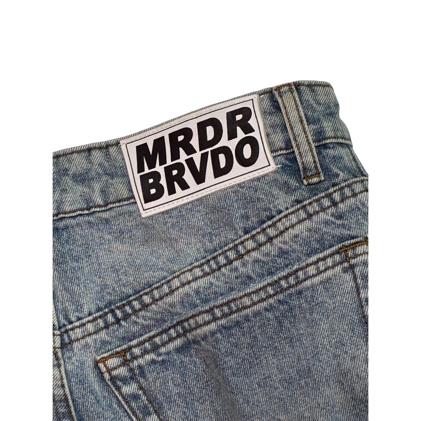 Who Decides War WDW Light Wash Ultra Flare Scripture Denim Size US 30 / EU 46 - 4 Thumbnail