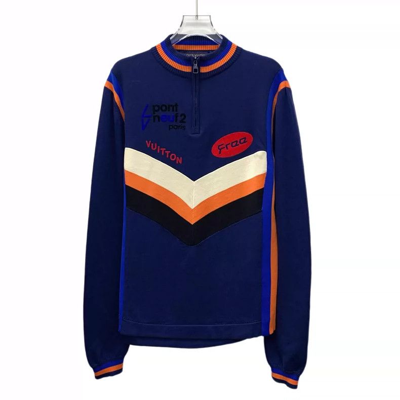 Louis Vuitton louis vuitton blue striped zip sweatshirt-dmc Size US M / EU 48-50 / 2 - 1 Thumbnail