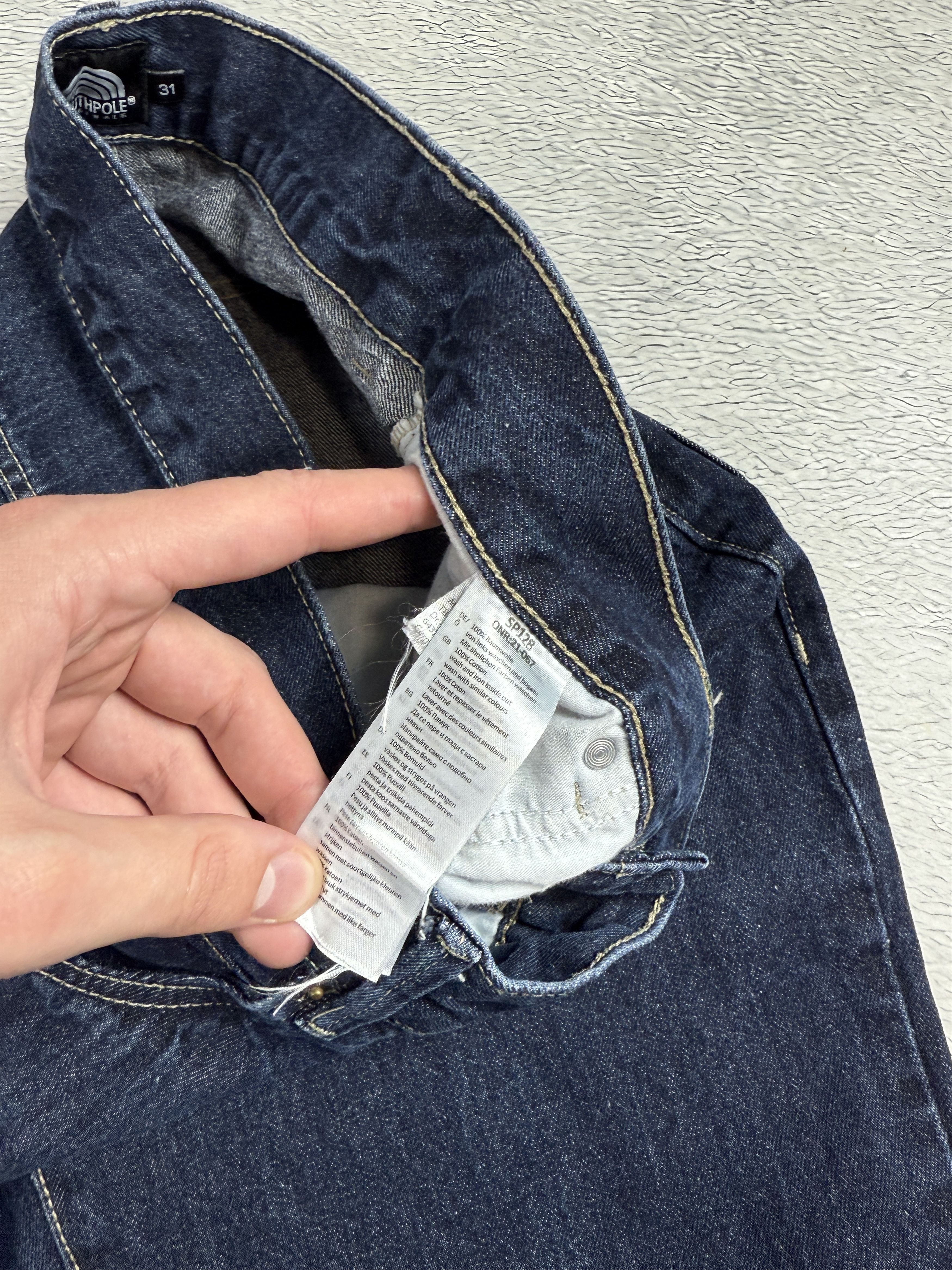 JNCO × Japanese Brand × Southpole Southpole Vintage Carpenter Jeans Back Logo Blue Sk8 Size US 31 - 8 Thumbnail
