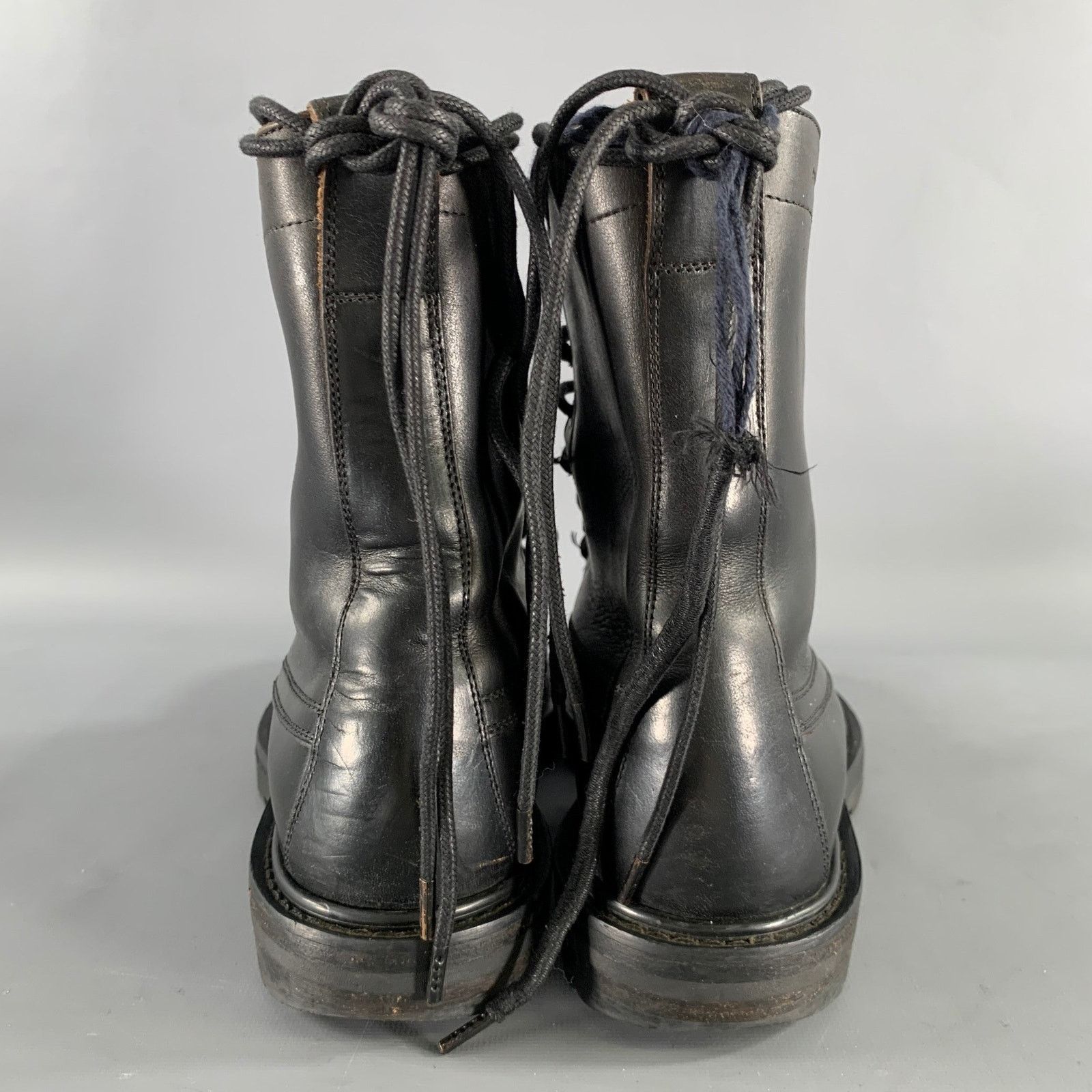 Burberry BURBERRY Size 8 Black Leather Lace Up Boots Size US 8 / EU 41 - 3 Thumbnail