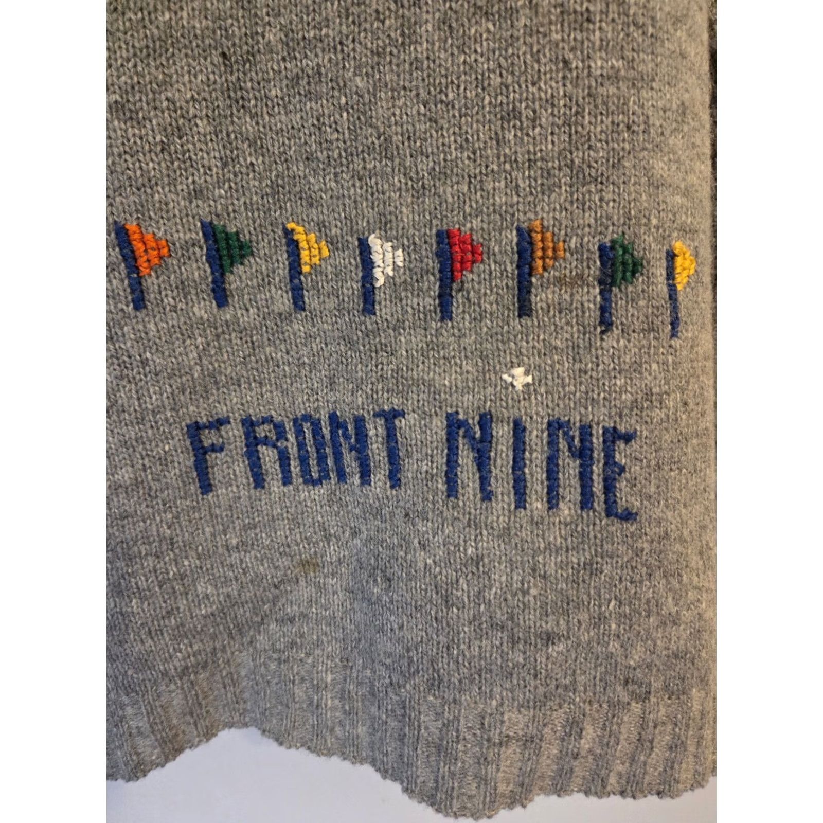 Vintage VINTAGE Scotch Nap Old Colony Front Nine Back Nine Gray Sweater Shirt Womens XS Regular Wool Blend 1980s US Size S / US 4 / IT 40 - 4 Thumbnail
