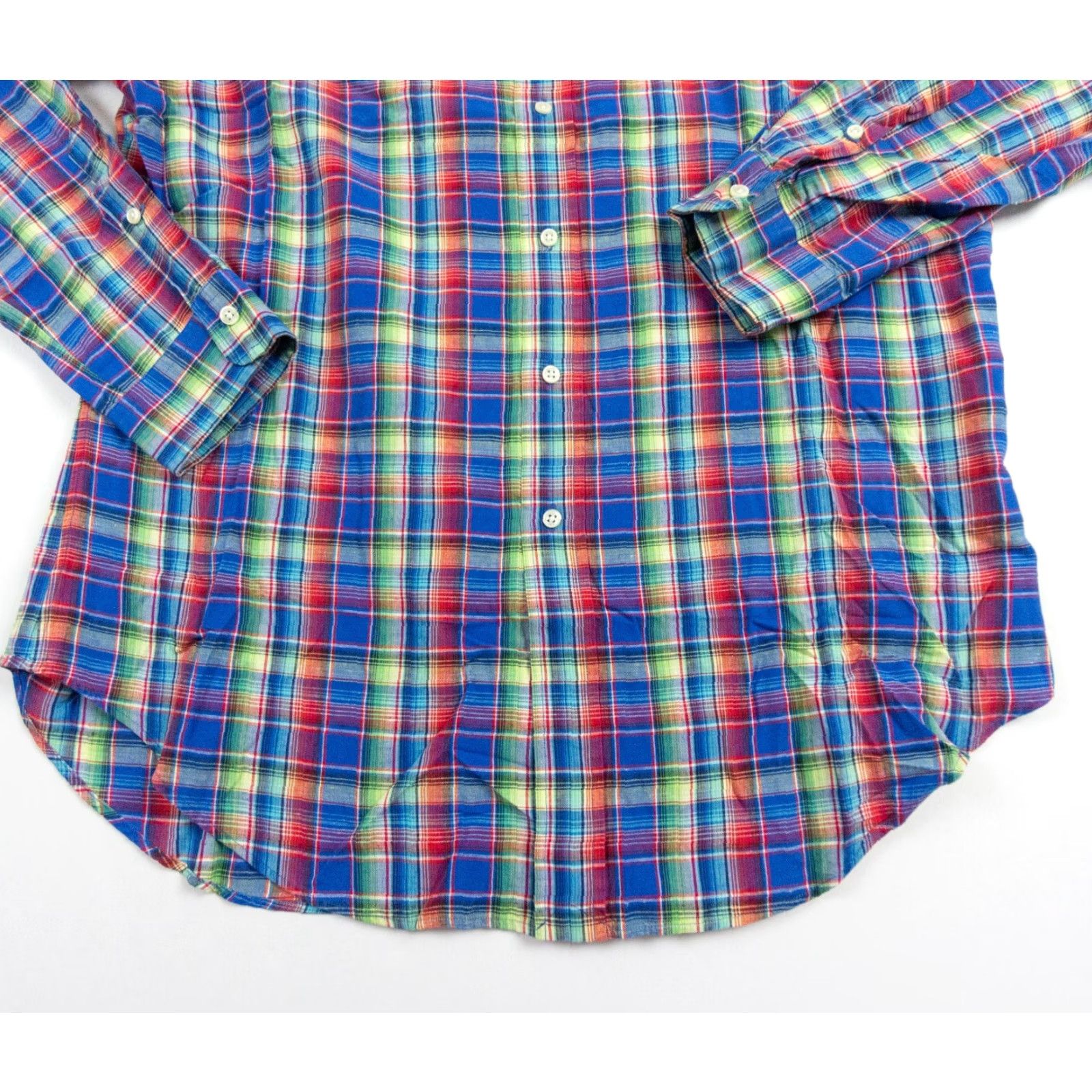 Ralph Lauren Ralph Lauren Shirt Mens Large Button-Up Linen Cotton Classic Fit Plaid Check Multicolor 4-Season Preppy Mens Size US L / EU 52-54 / 3 - 4 Thumbnail
