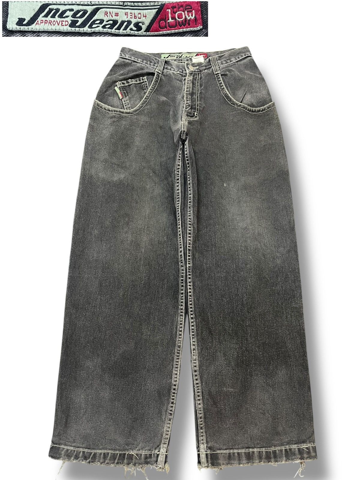 JNCO Vintage 90’s JNCO Baggy Low Down Faded Denim Size US 31 - 1 Thumbnail