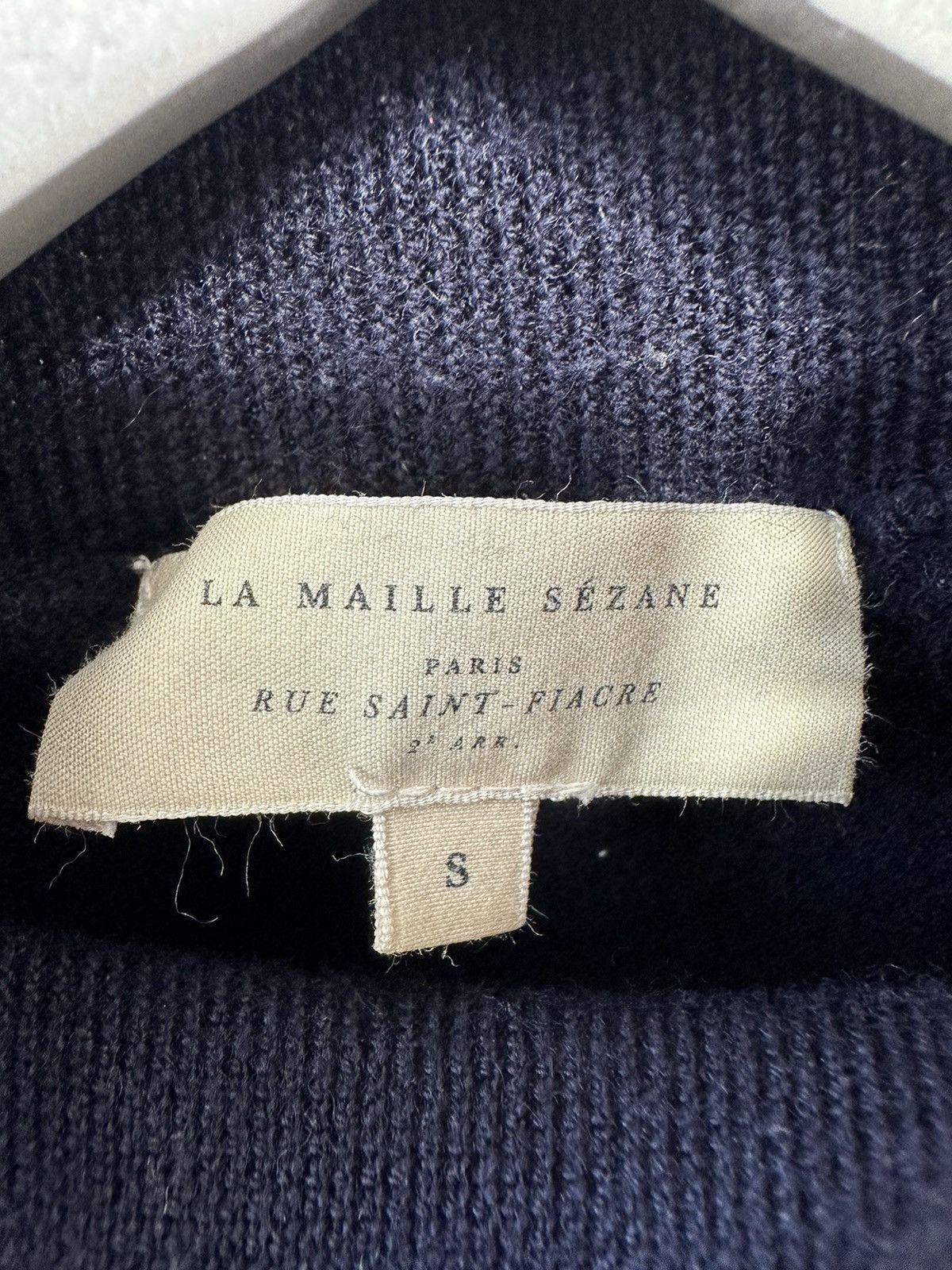 Sezane Sezane Jacob Jumper Navy Italy Merino Wool Sweater Size XS / US 0-2 / IT 36-38 - 11 Thumbnail