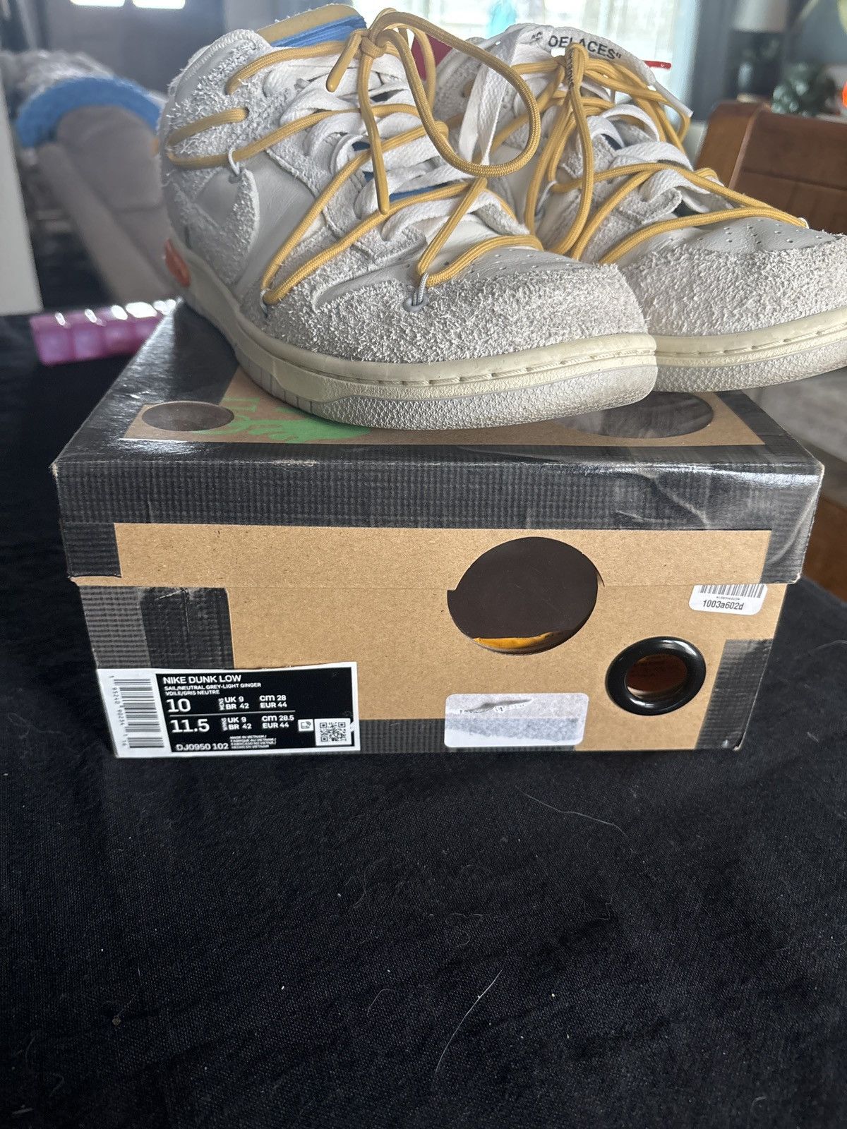 Nike × Off-White Off White Lot 34 Dunks Size US 10 / EU 43 - 4 Thumbnail