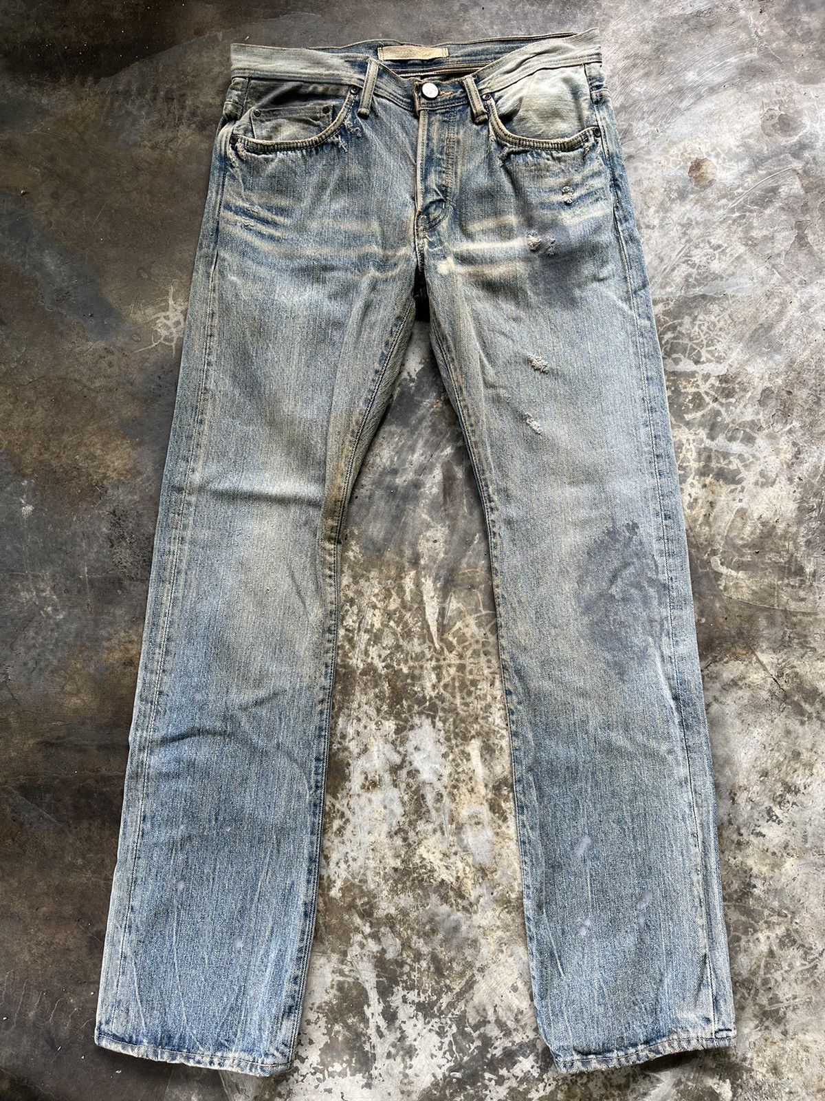 Hysteric Glamour × Vintage Distressed Denim Craft Size US 33 - 3 Thumbnail