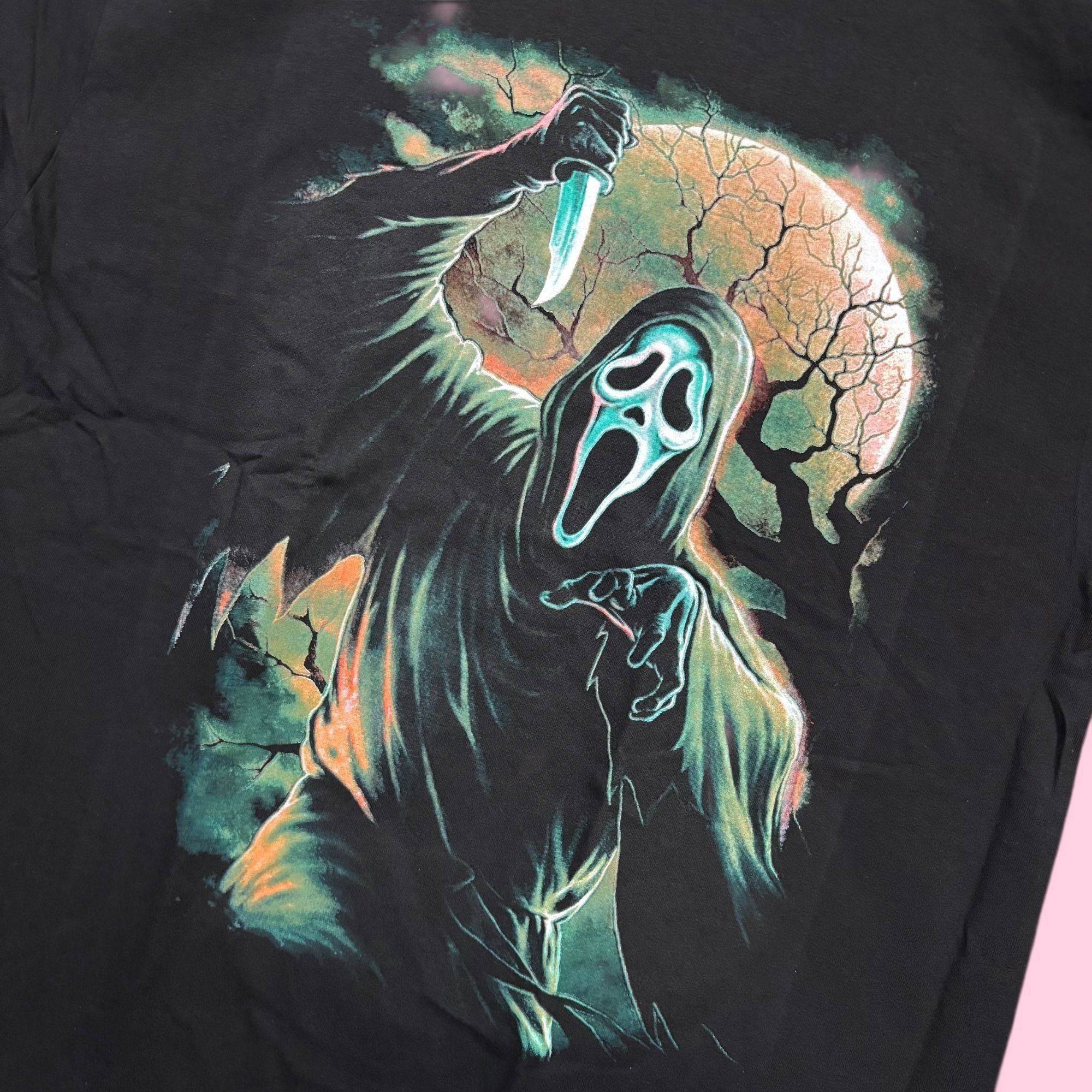 Universal Studios Scream Ghostface Full Moon Slasher Horror Movie Tee XL Size US XL / EU 56 / 4 - 4 Thumbnail