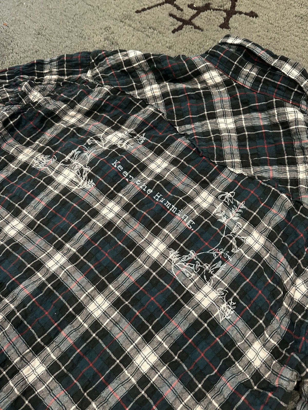 GOODENOUGH GOODENOUGH “Keep The Humming” Stretchy Flannel Button Down Size US M / EU 48-50 / 2 - 4 Thumbnail