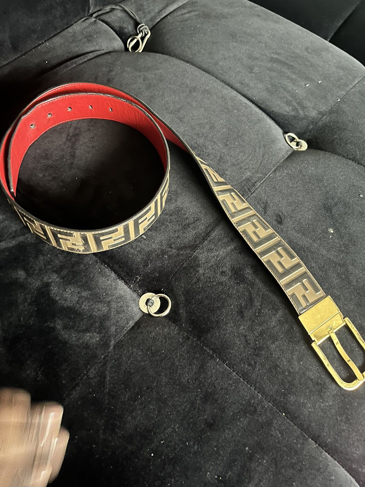 Fendi FENDI BROWN MONOGRAM BELT SZ 36-38 Size 36 - 10 Thumbnail