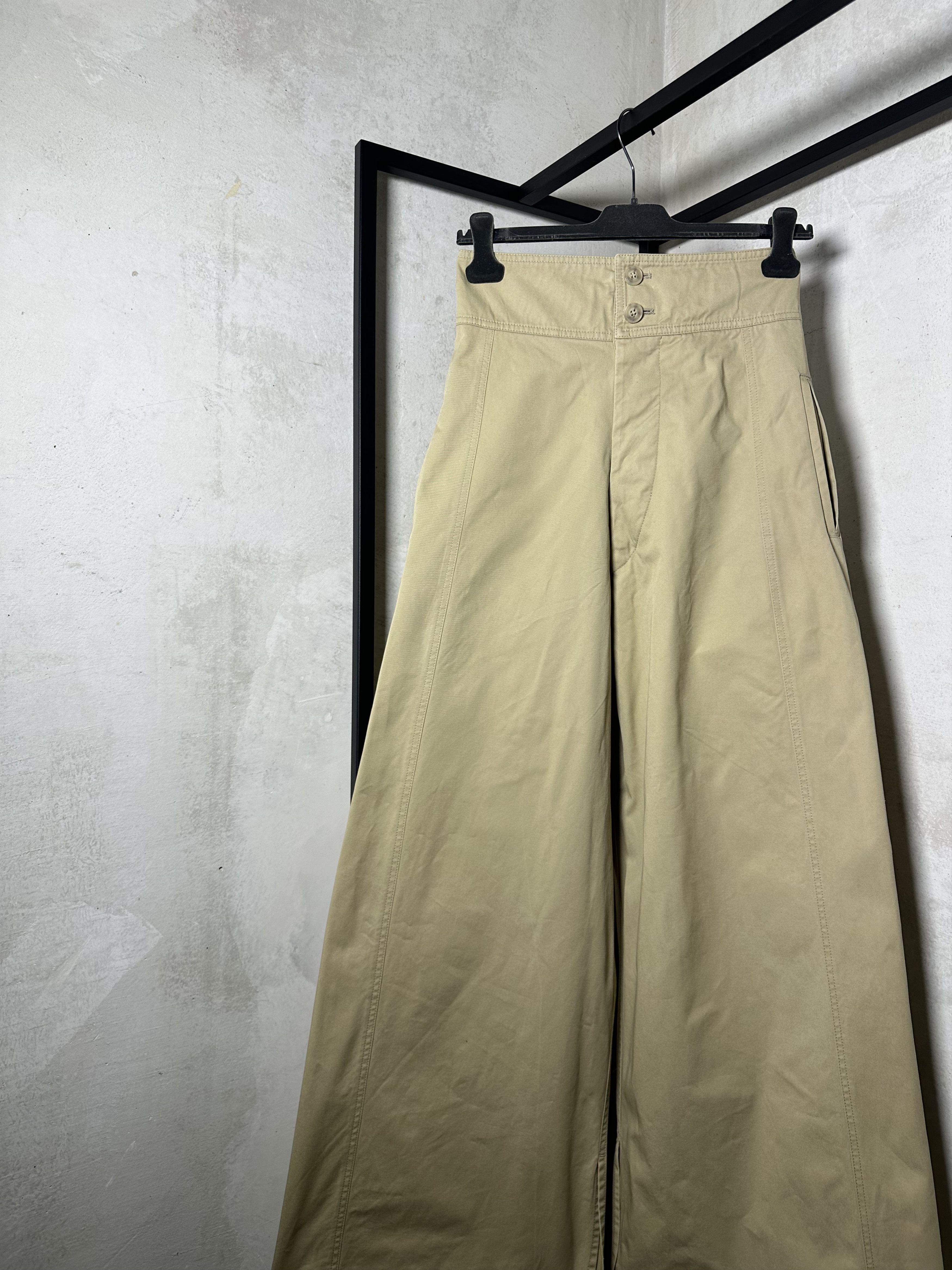 Japanese Brand QUIRA High-Waisted Wide-Leg Trousers Size 27" / US 4 / IT 40 - 5 Thumbnail