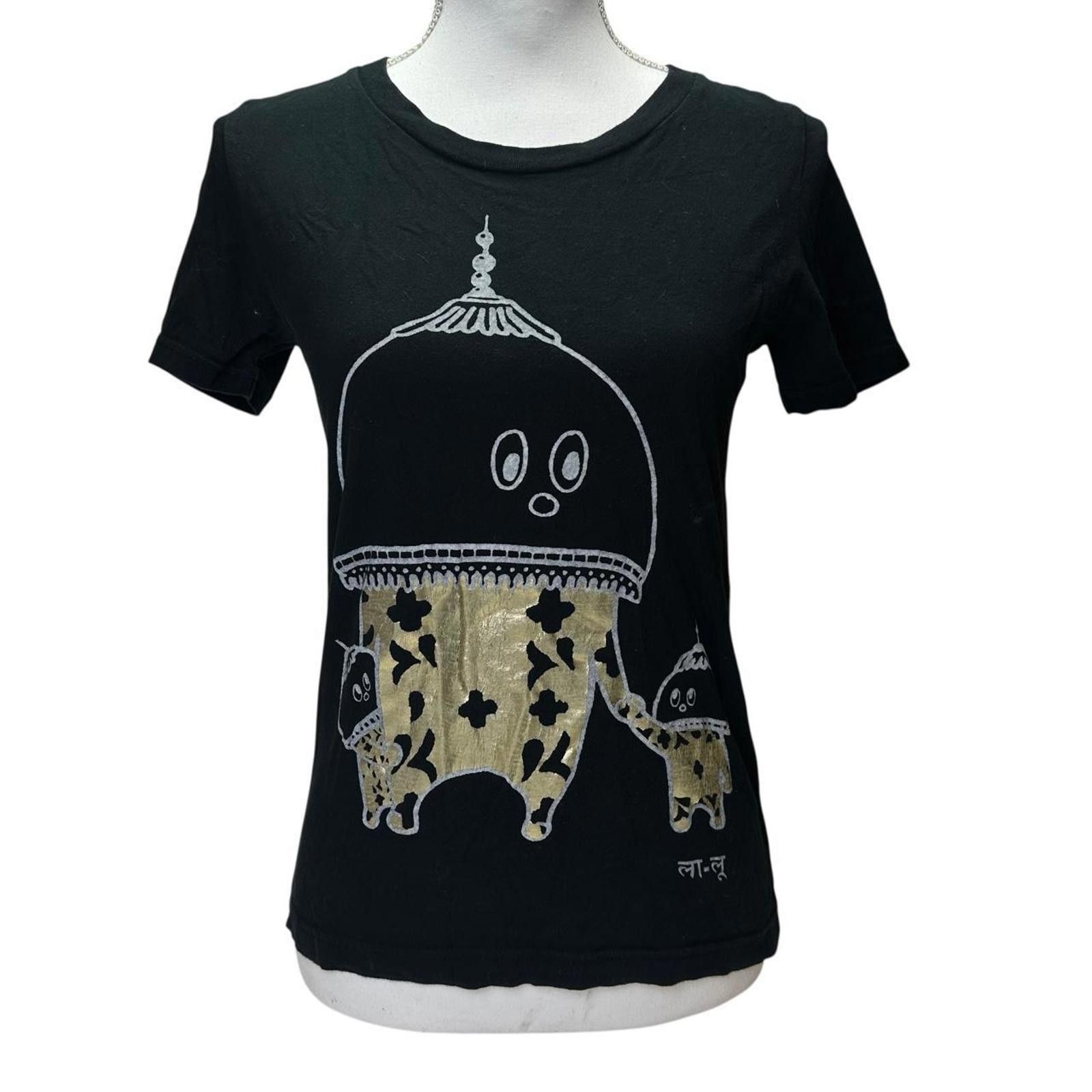 Issey Miyake Issey Miyake Women's Black Tshirt Size ONE SIZE - 1 Thumbnail