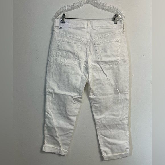 Old Navy Old Navy White Sky-HI Straight Extra High Rise Ripped Jeans Size 32" / US 10 / IT 46 - 4 Thumbnail