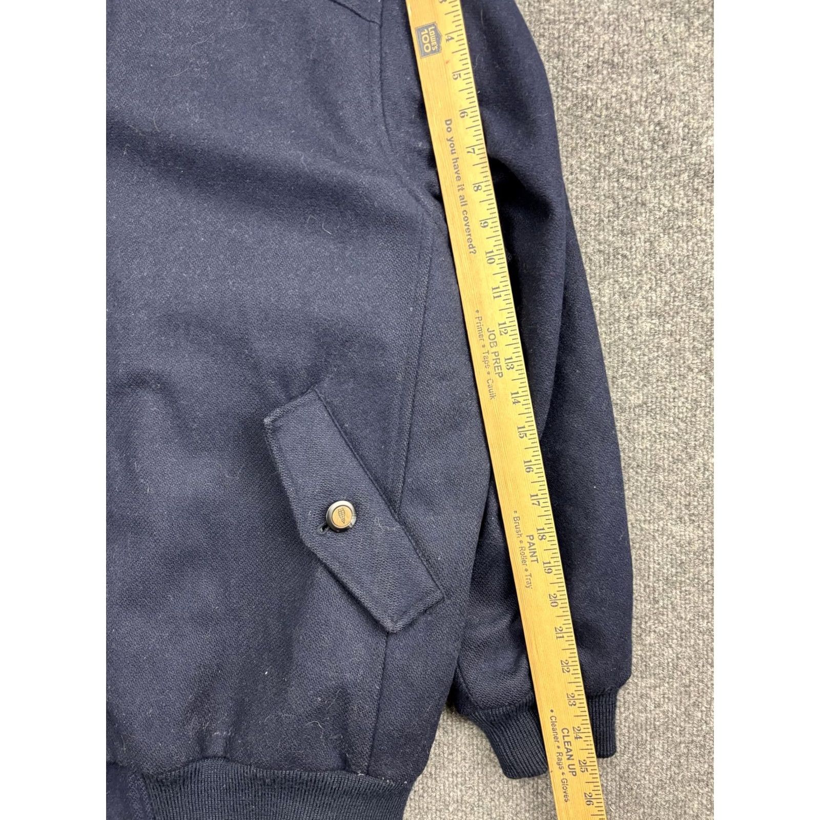 Orvis Orvis Jacket Mens XL Blue Wool Bomber Full Zip Pockets Lined Stand-Up Collar Holiday Plaid Interior Casual Workwear Size US XL / EU 56 / 4 - 5 Thumbnail