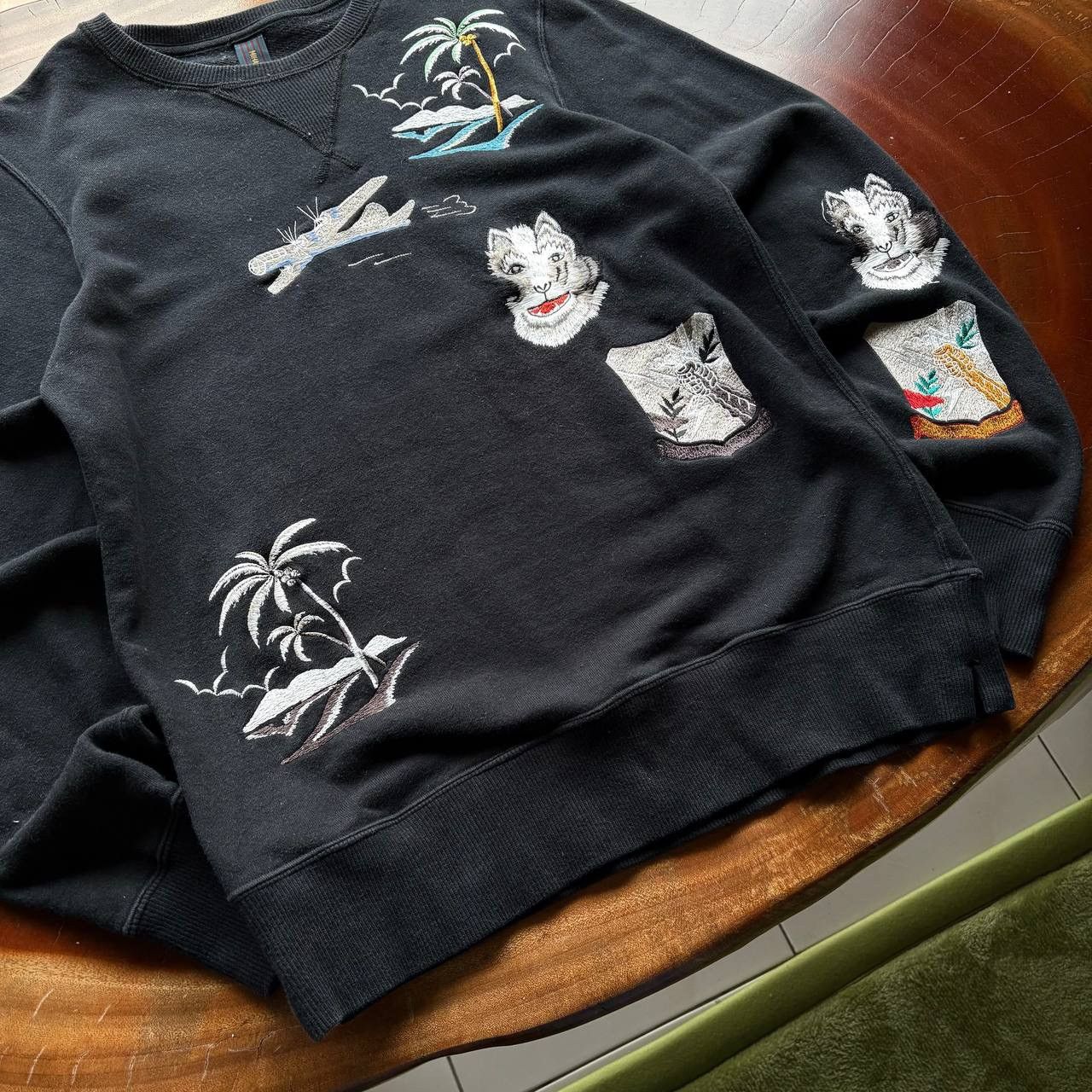 Maison MIHARA YASUHIRO 2017 Mihara Yasuhiro Embroidered Black Sweatshirt Size US M / EU 48-50 / 2 - 5 Thumbnail