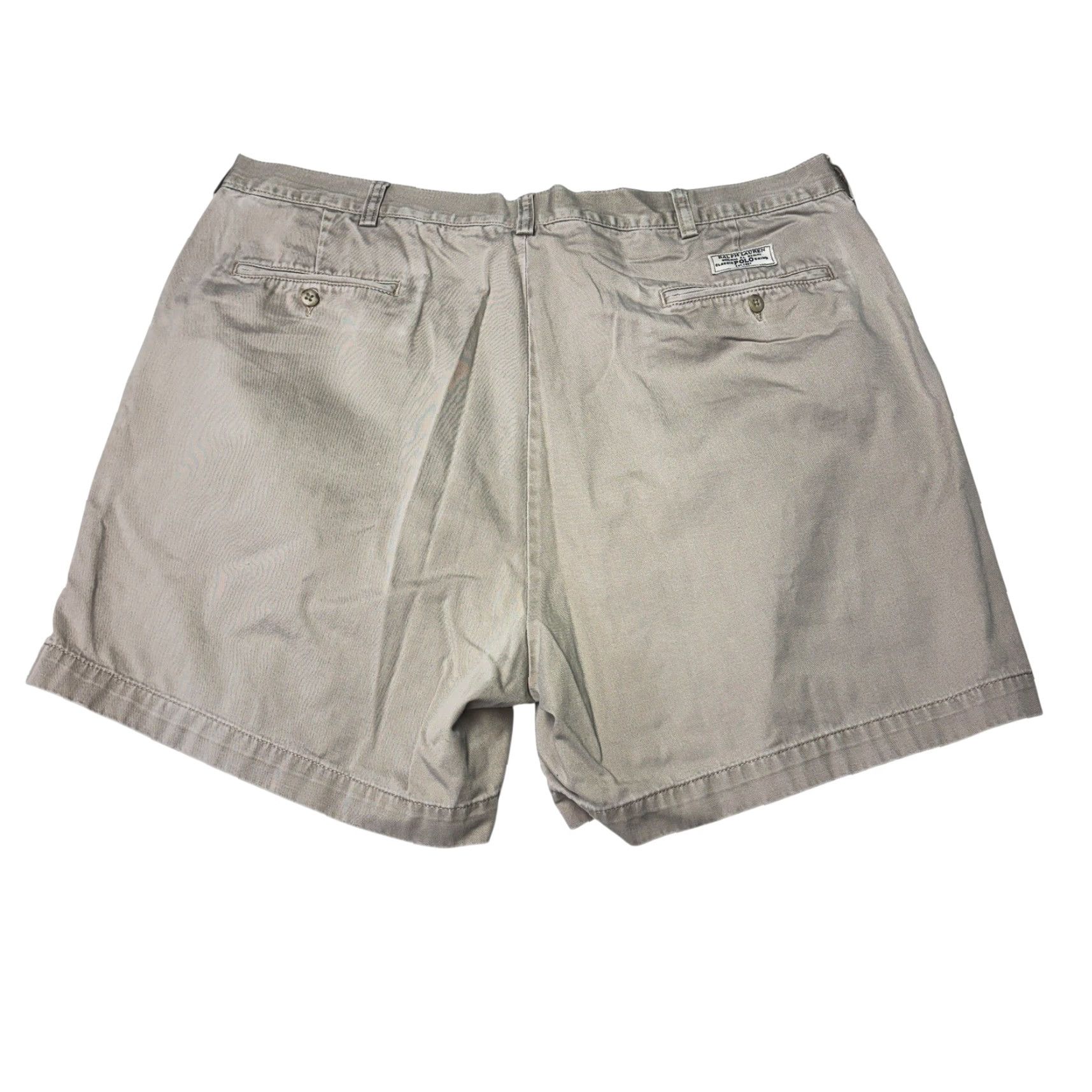 Polo Ralph Lauren Polo Ralph Lauren Andrew Short Mens 42x5.5 Khaki Tan Pleated Cotton Chino Shorts Size US XL / EU 56 / 4 - 6 Thumbnail