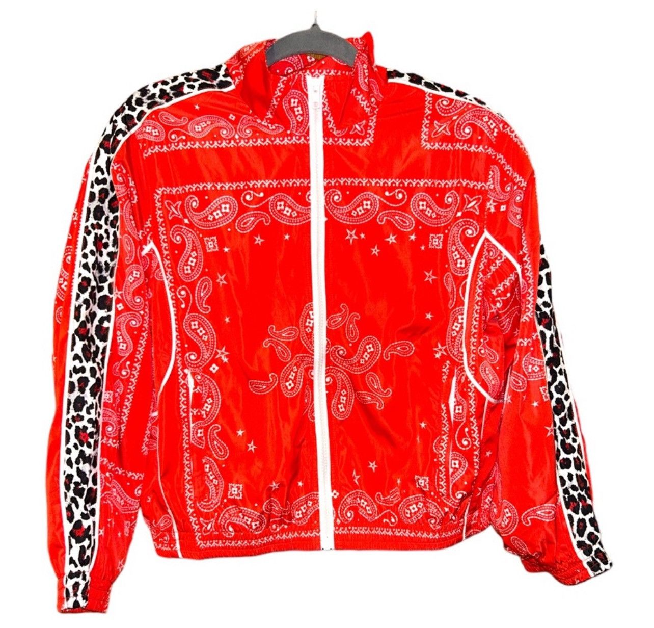 Pam & Gela Pam and Gela Paisley Leopard Striped Track Jacket Size L Size L / US 10 / IT 46 - 4 Thumbnail