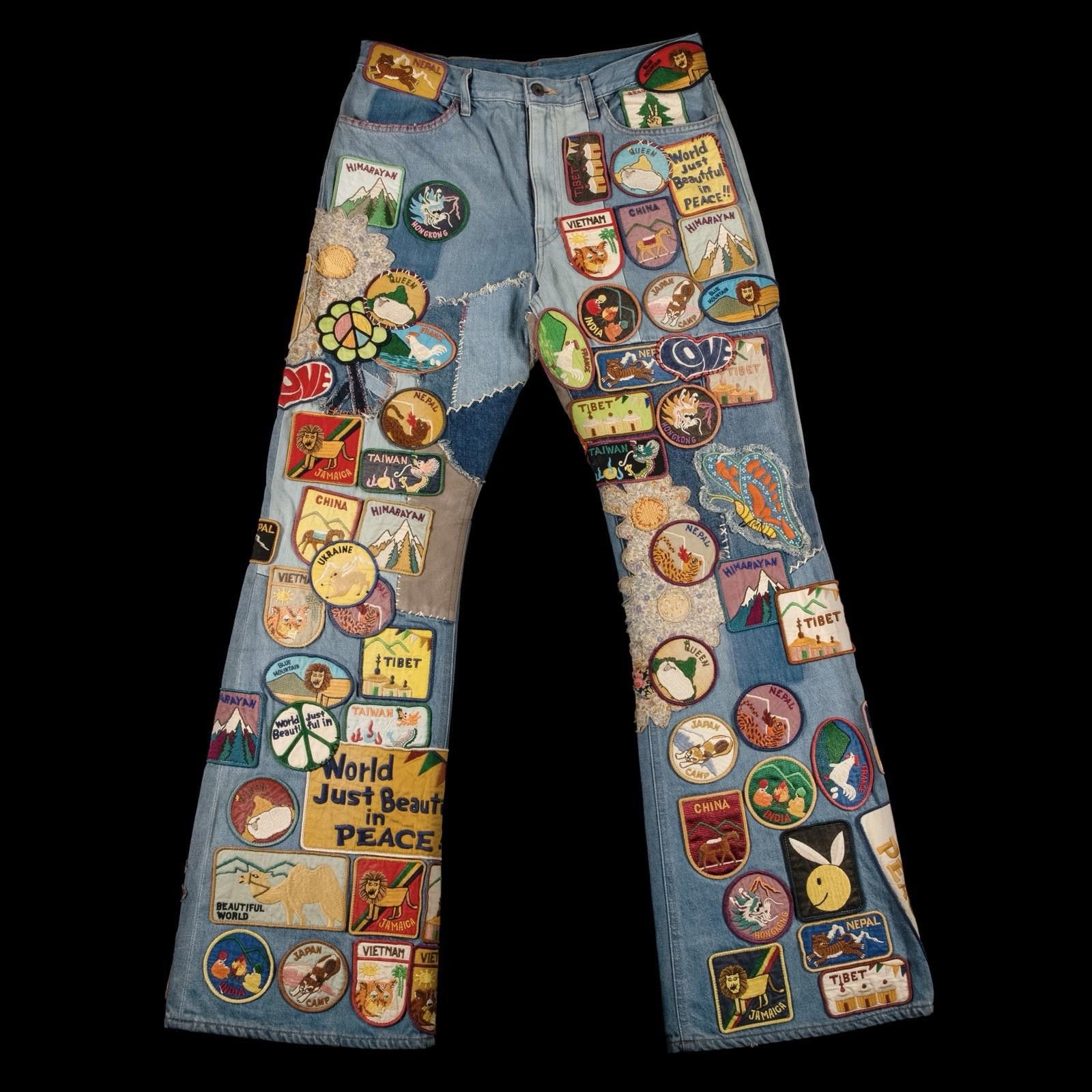 Kapital 12 oz Denim 5p Rat Flare Pants Beautiful World 36